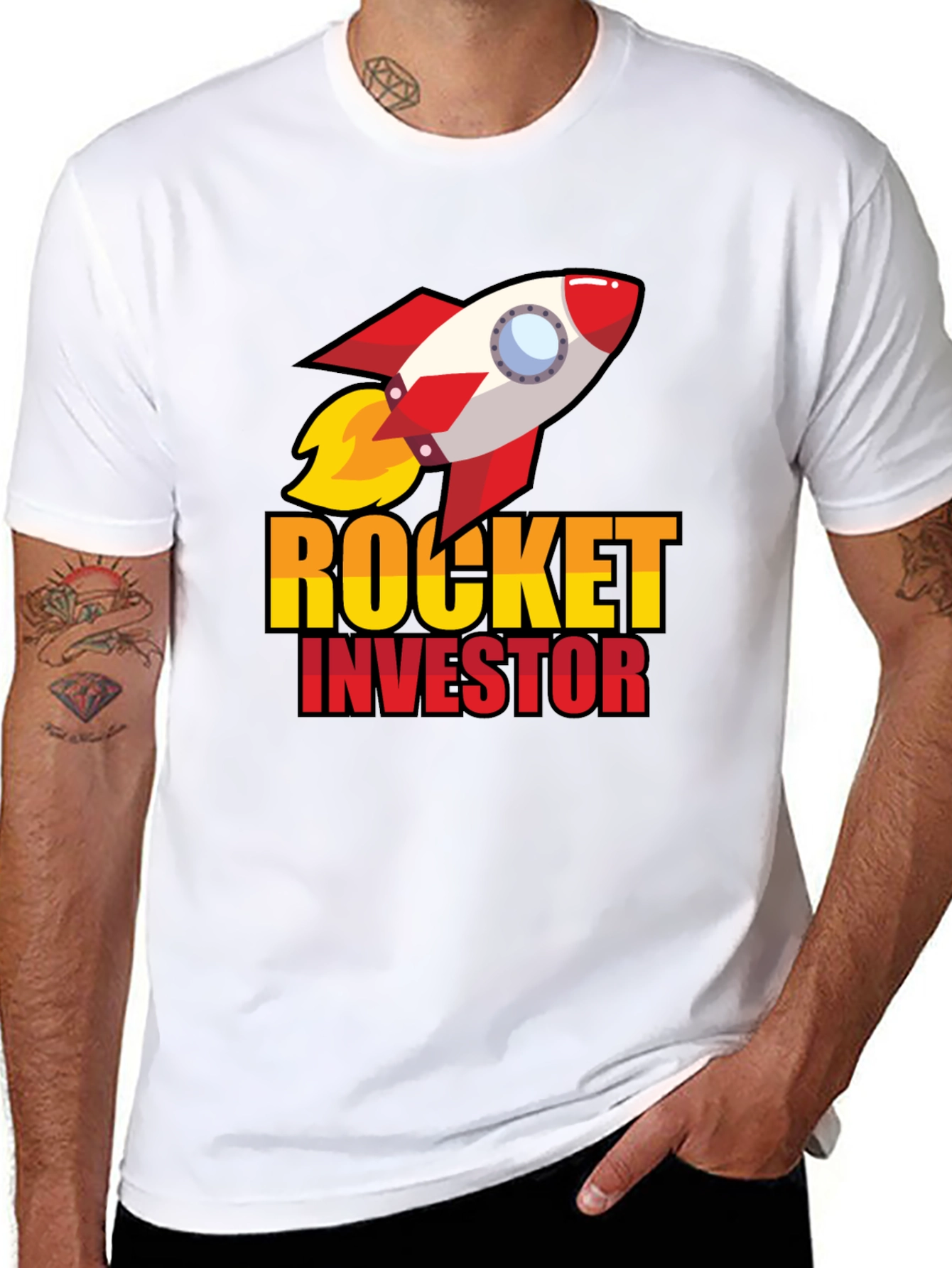 Rocket Investor T-Shirt - Black Graphic Tee