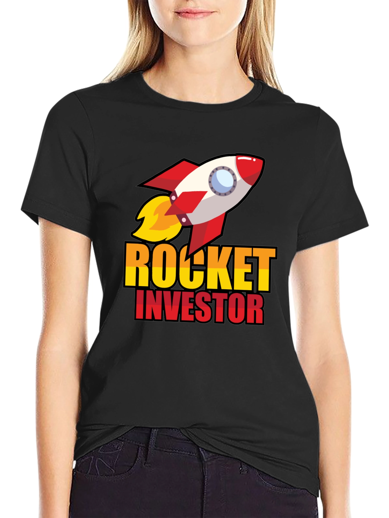 Rocket Investor T-Shirt - Black Graphic Tee