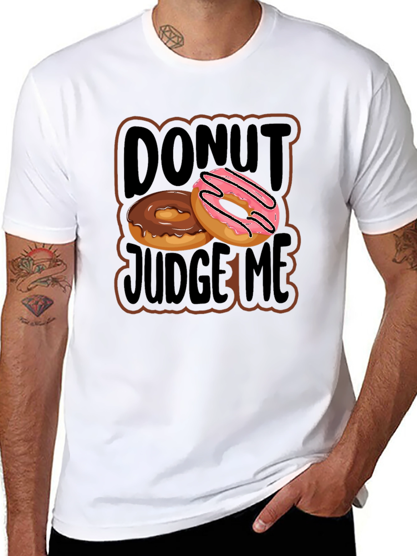 Donut Judge Me Graphic T-Shirt - Casual Wear