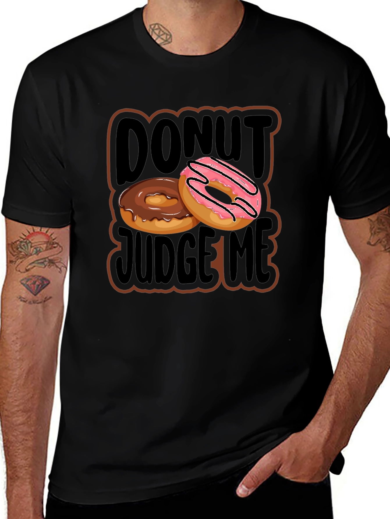 Donut Judge Me Graphic T-Shirt - Casual Wear
