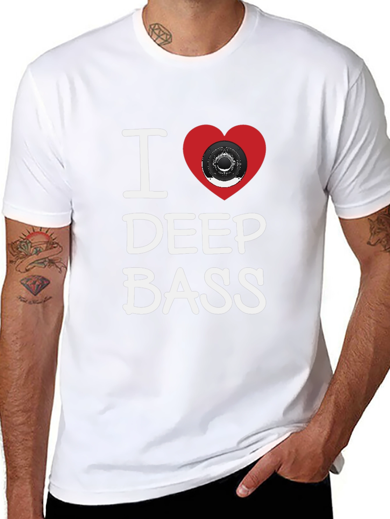 I Heart Deep Bass Graphic T-Shirt