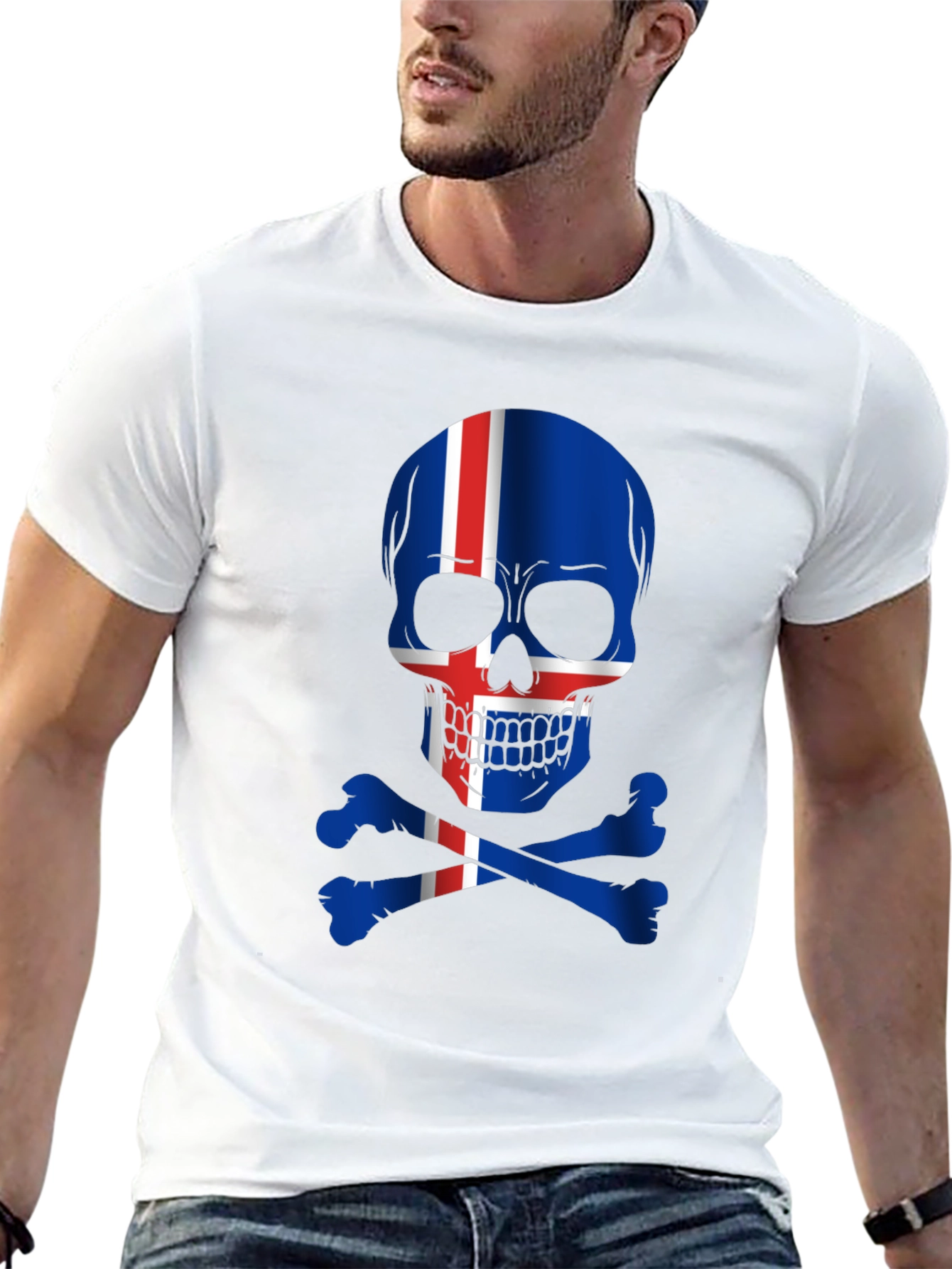 Iceland Flag Skull T-Shirt