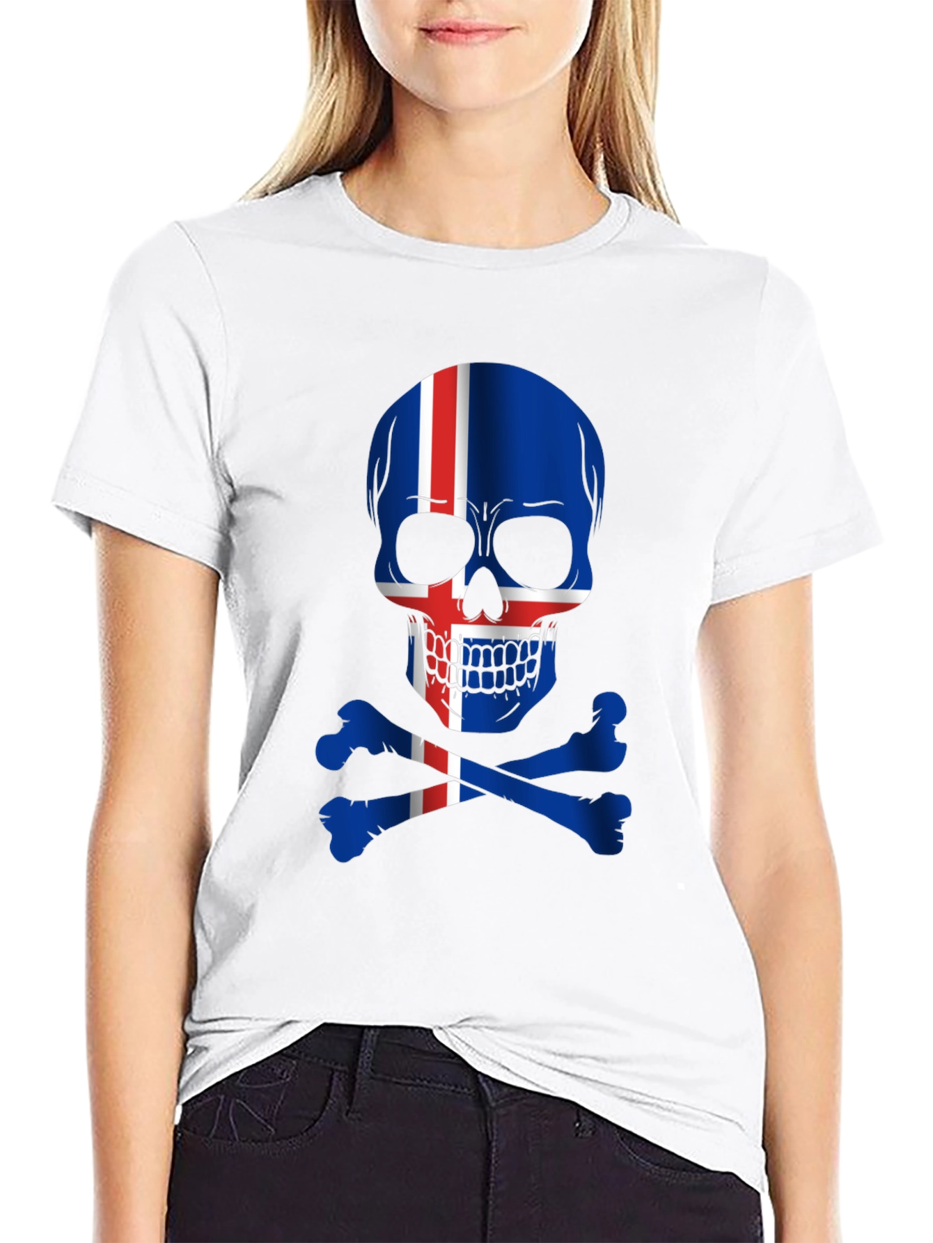 Iceland Flag Skull T-Shirt