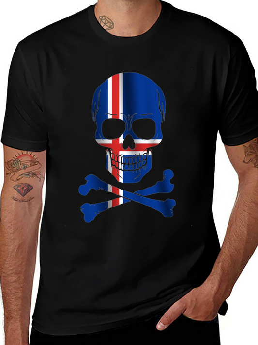Iceland Flag Skull T-Shirt