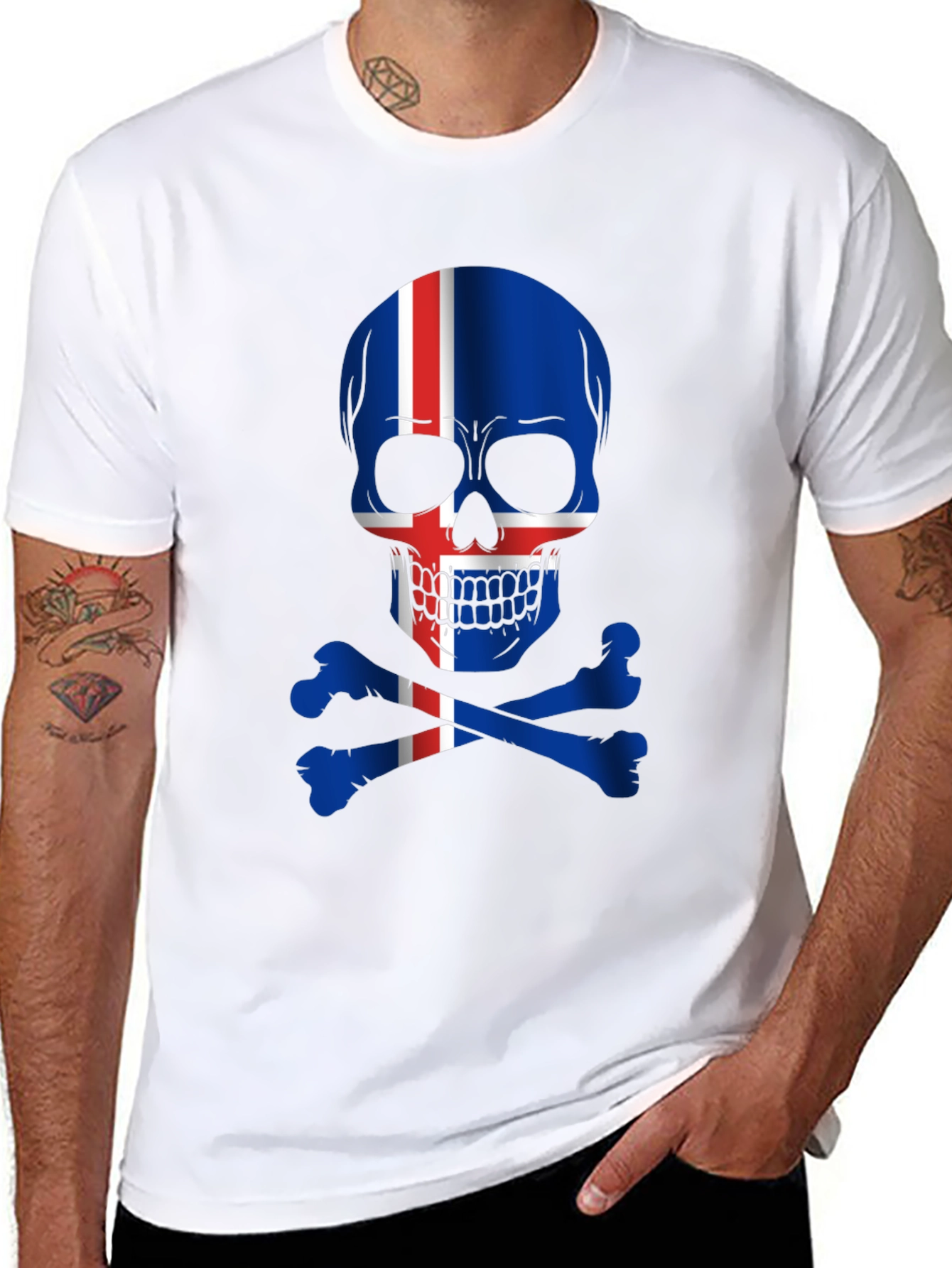Iceland Flag Skull T-Shirt