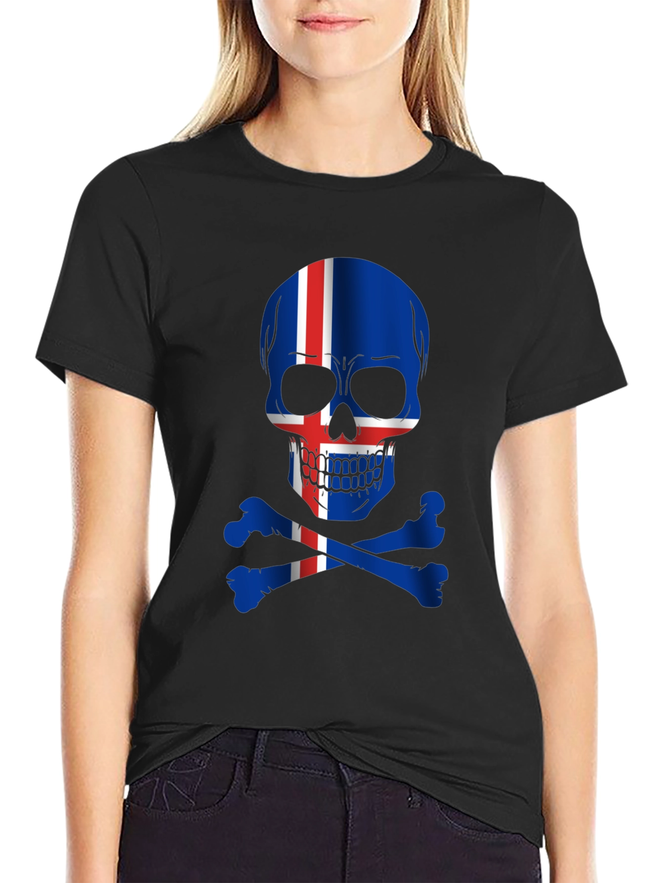 Iceland Flag Skull T-Shirt
