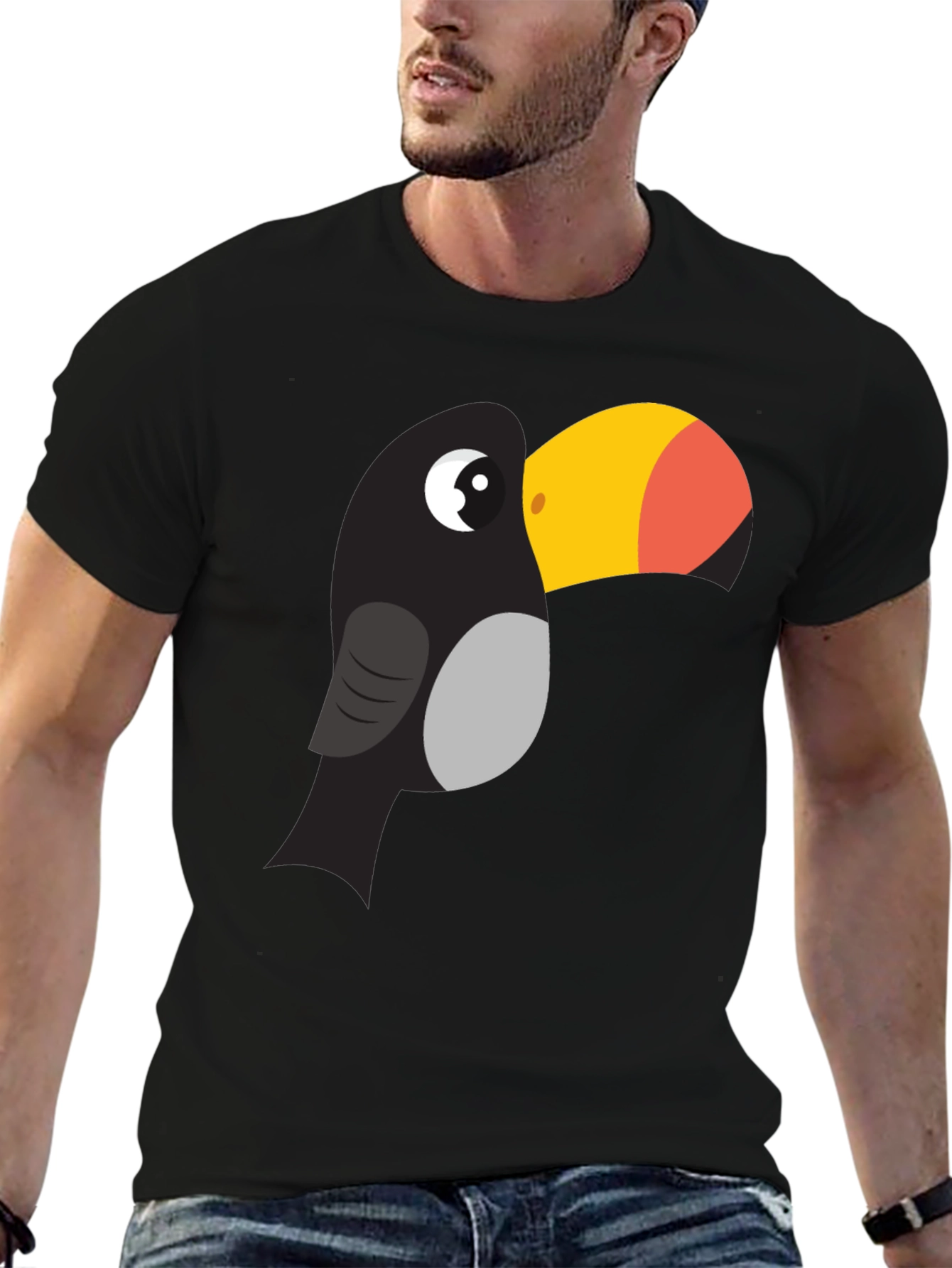 Toucan Graphic Tee - Fun Cartoon Bird T-Shirt