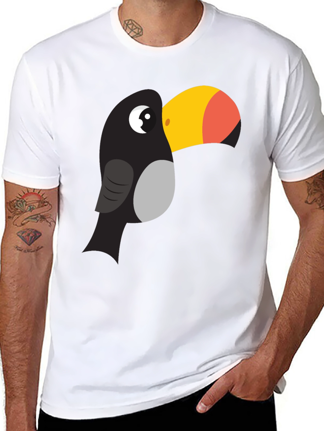 Toucan Graphic Tee - Fun Cartoon Bird T-Shirt