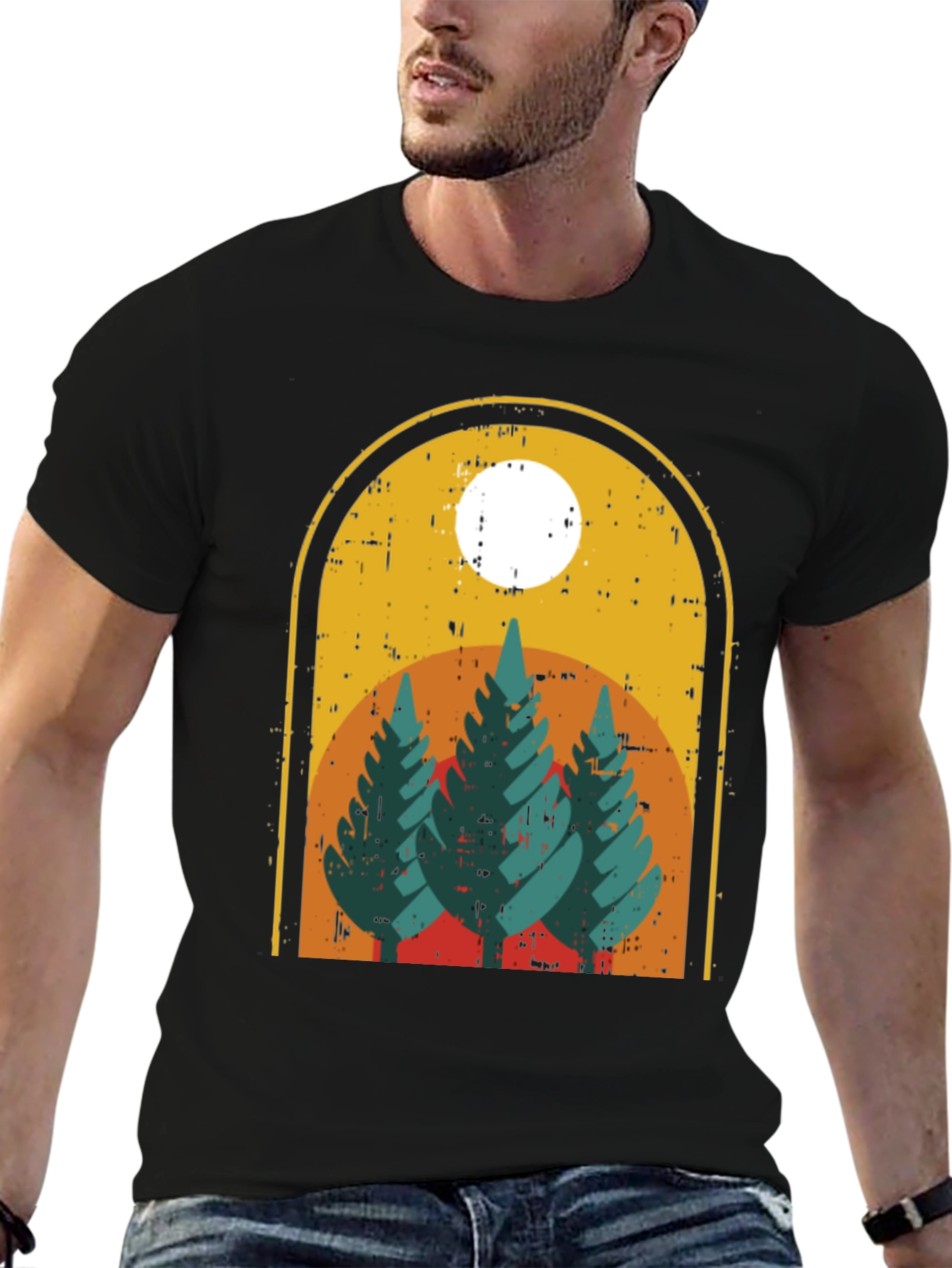 Retro Forest T-Shirt Outdoor Adventure Tee