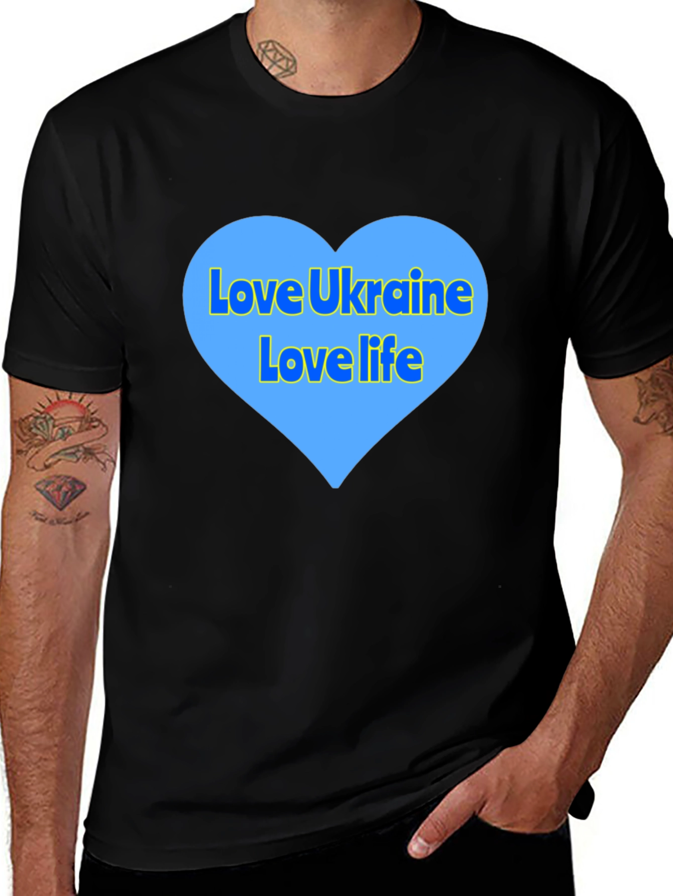 Love Ukraine T-Shirt - Heart Design