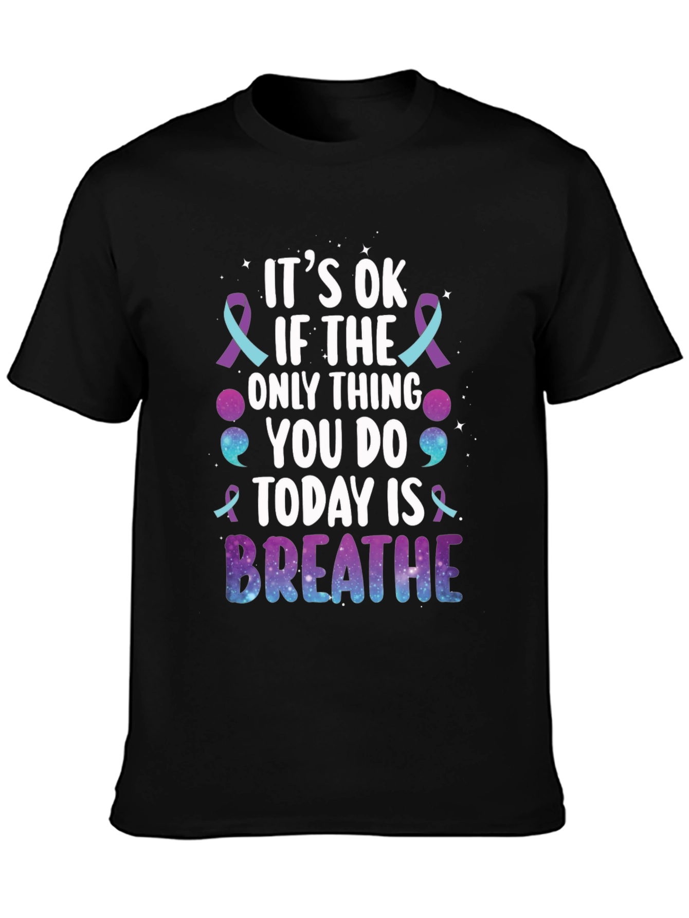Its OK Breathe Graphic Tee - Mental Health Awareness