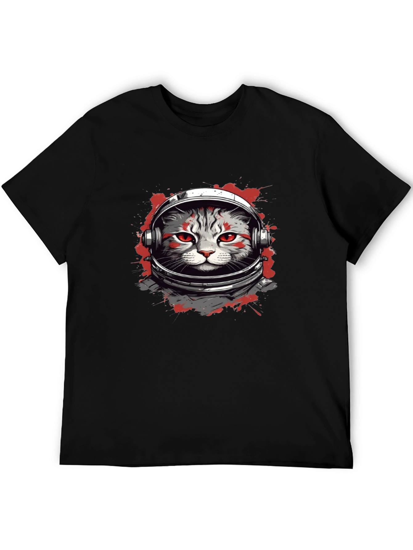 Astronaut Cat Graphic T-Shirt