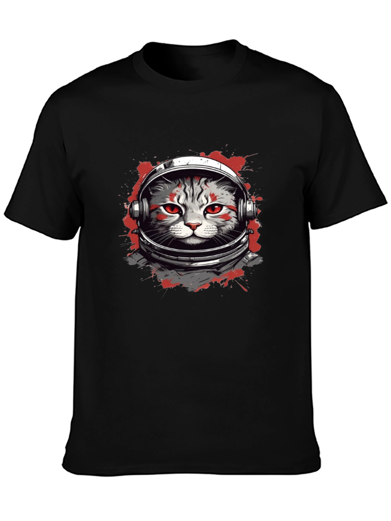 Astronaut Cat Graphic T-Shirt