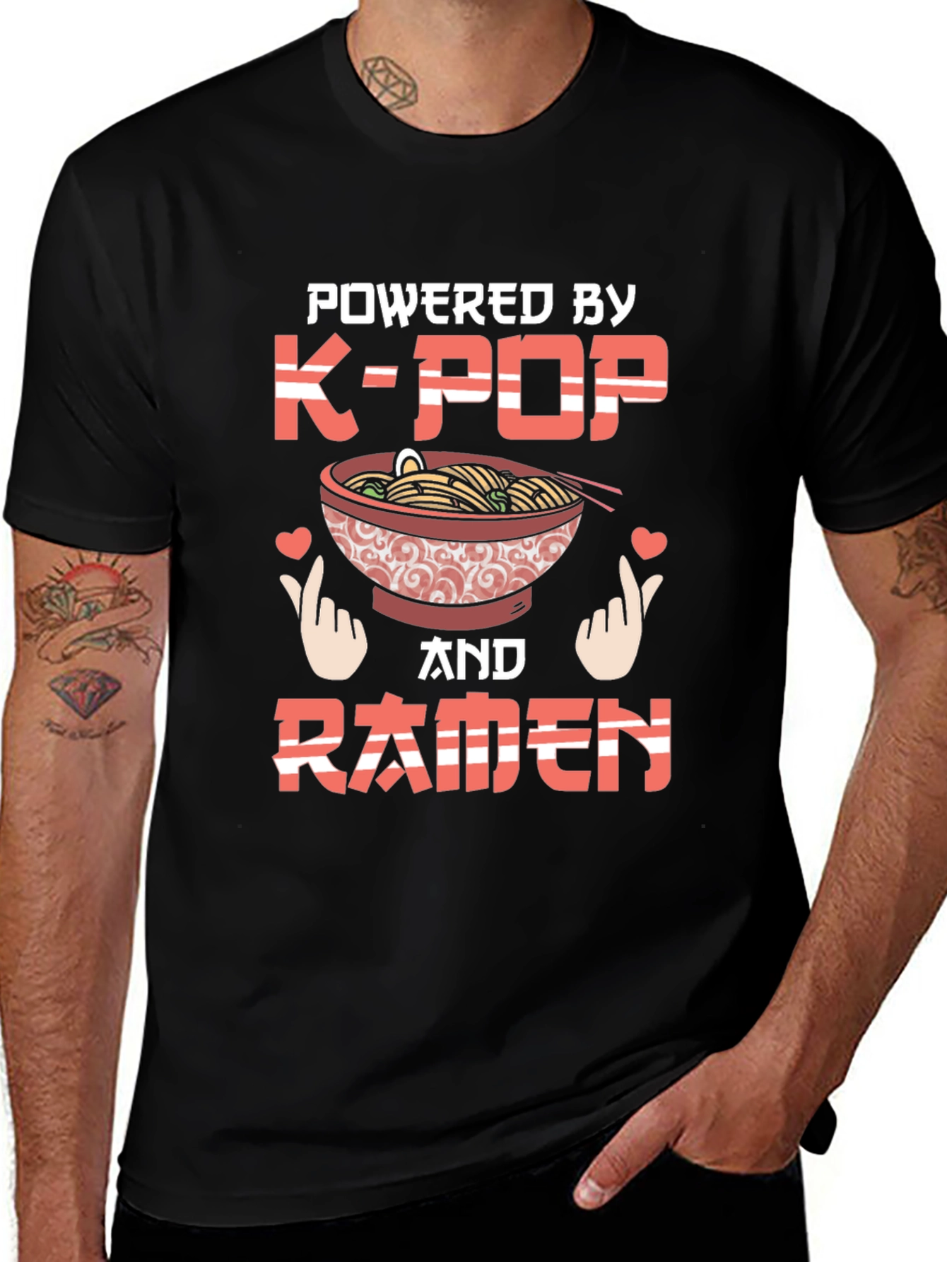 K-Pop & Ramen T-Shirt - Powered By Tee