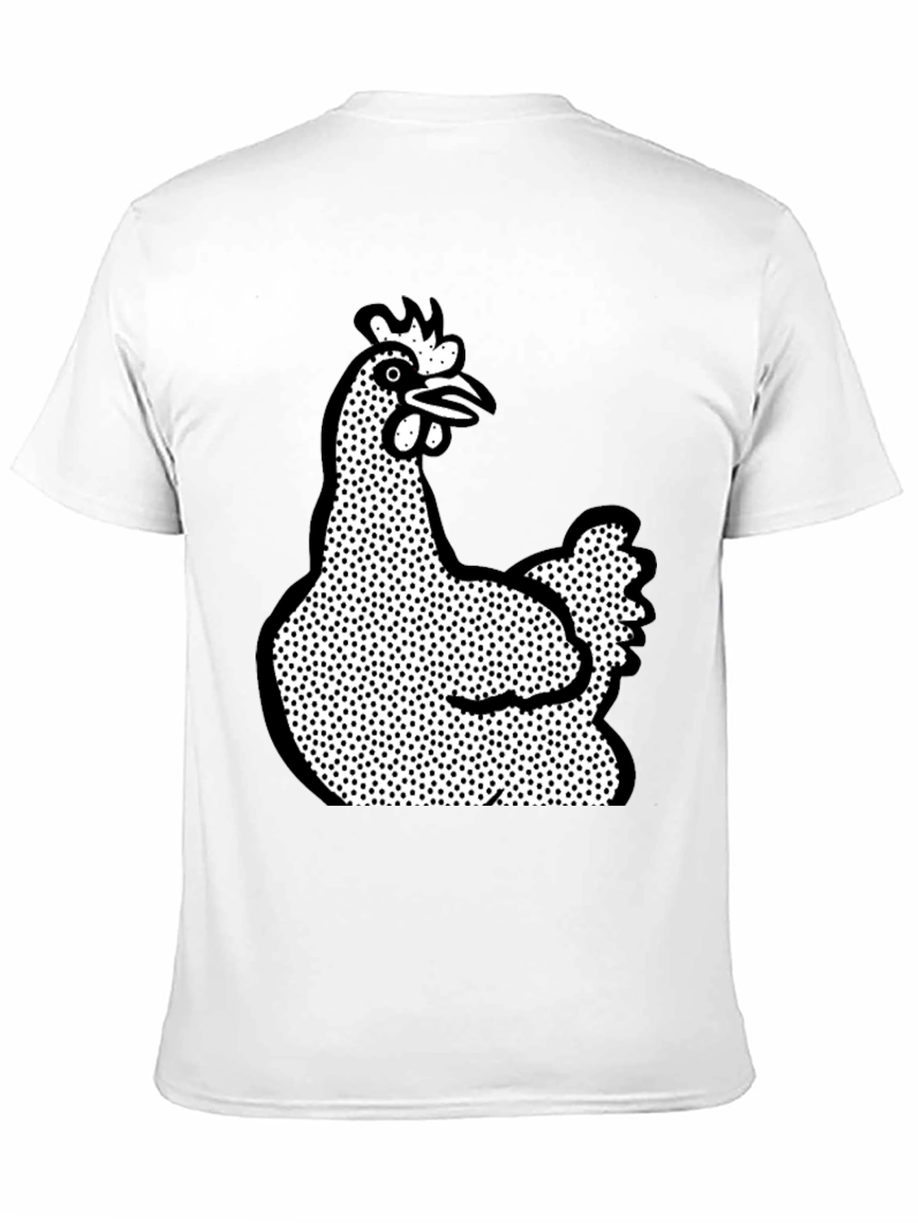 Chicken Graphic T-Shirt - Black Crew Neck Tee