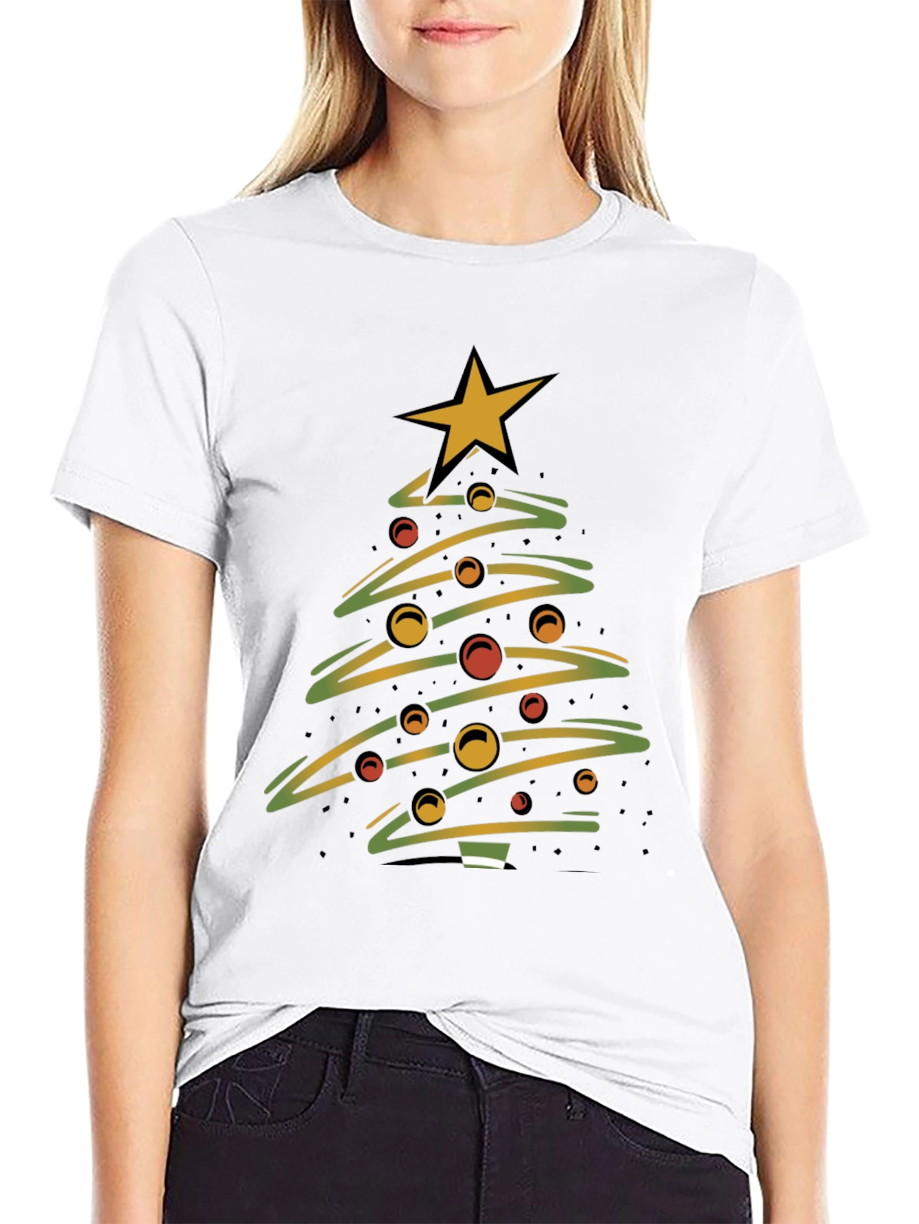 Christmas Tree Graphic Tee - Holiday Style