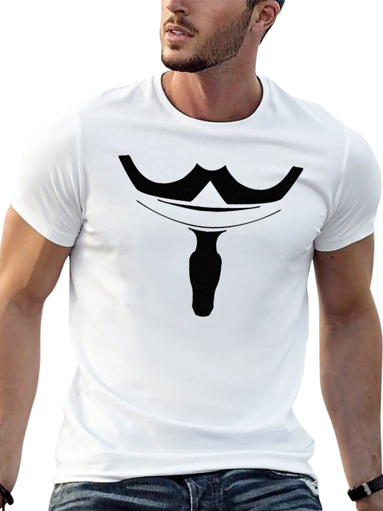 Anonymous Mask Graphic Black T-Shirt