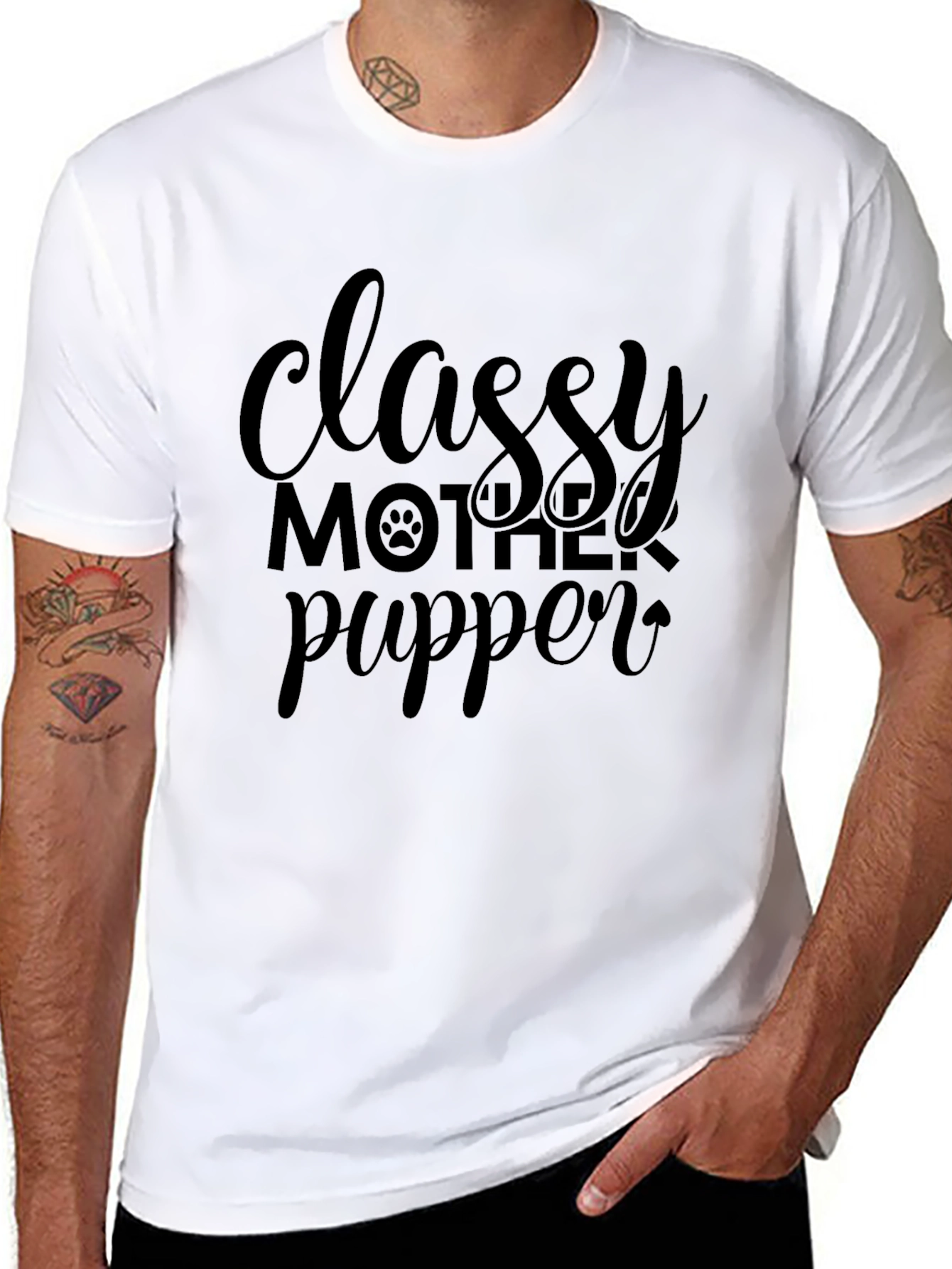 Classy Mother Pupper Black T-Shirt