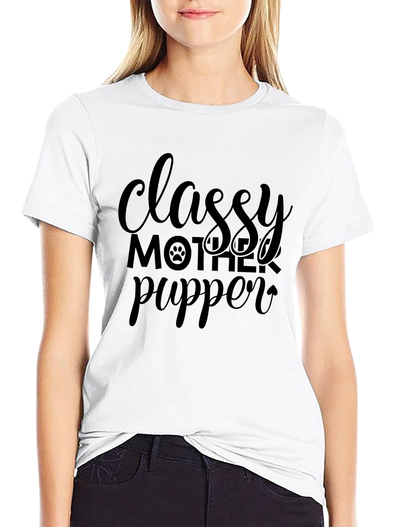 Classy Mother Pupper Black T-Shirt