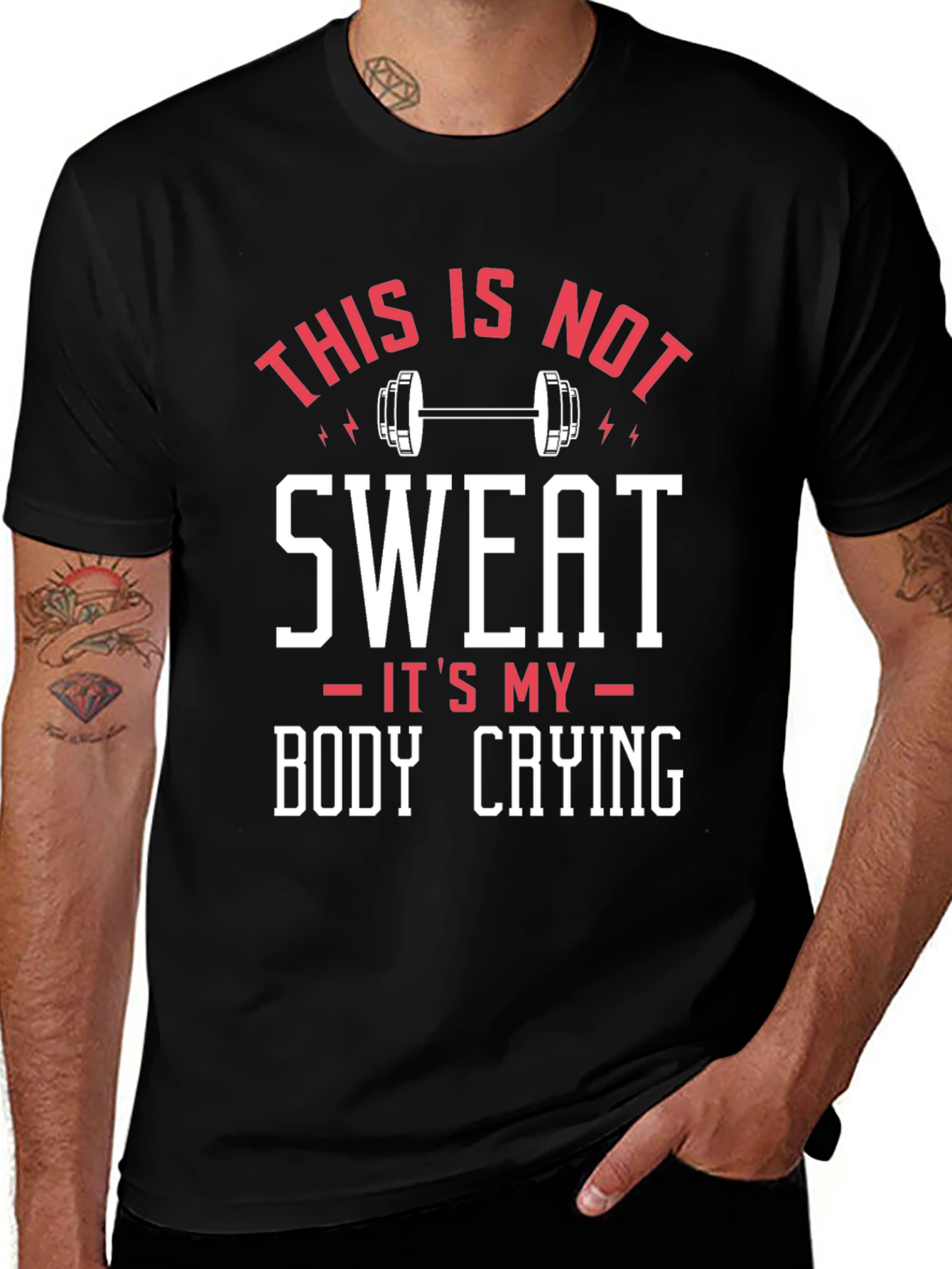 Funny Workout T-Shirt: Body Crying