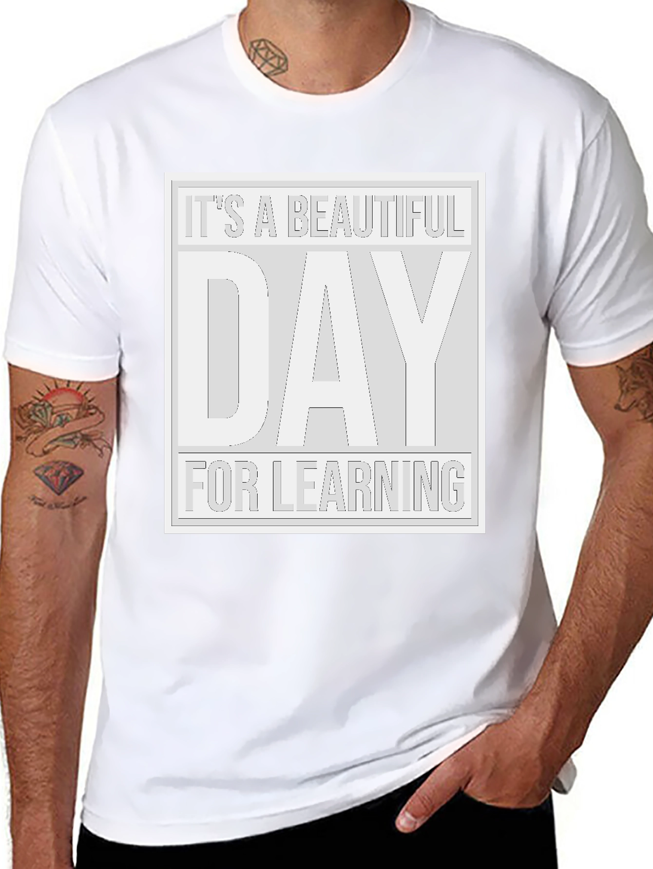 Its a Beautiful Day for Learning Black T-Shirt