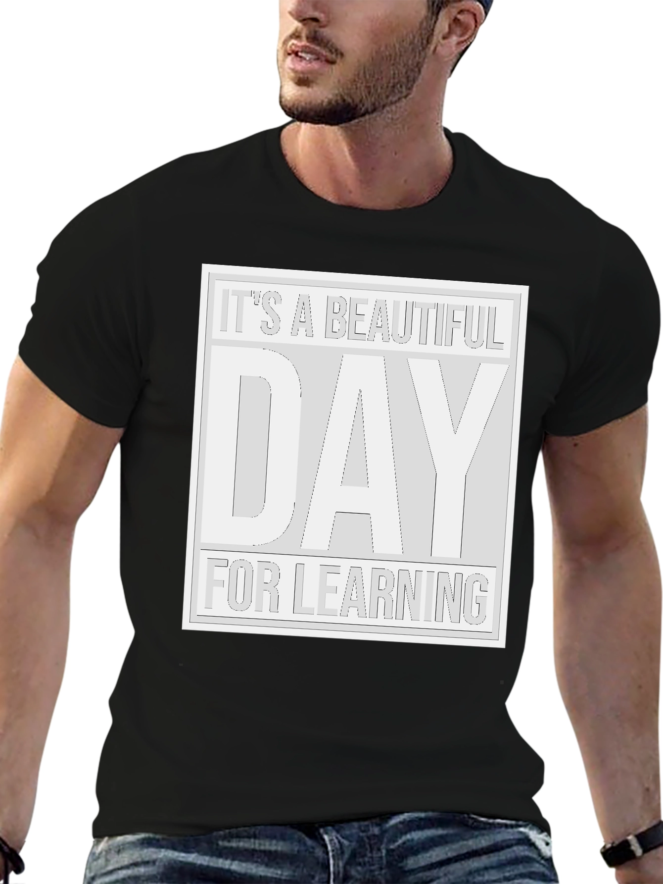 Its a Beautiful Day for Learning Black T-Shirt