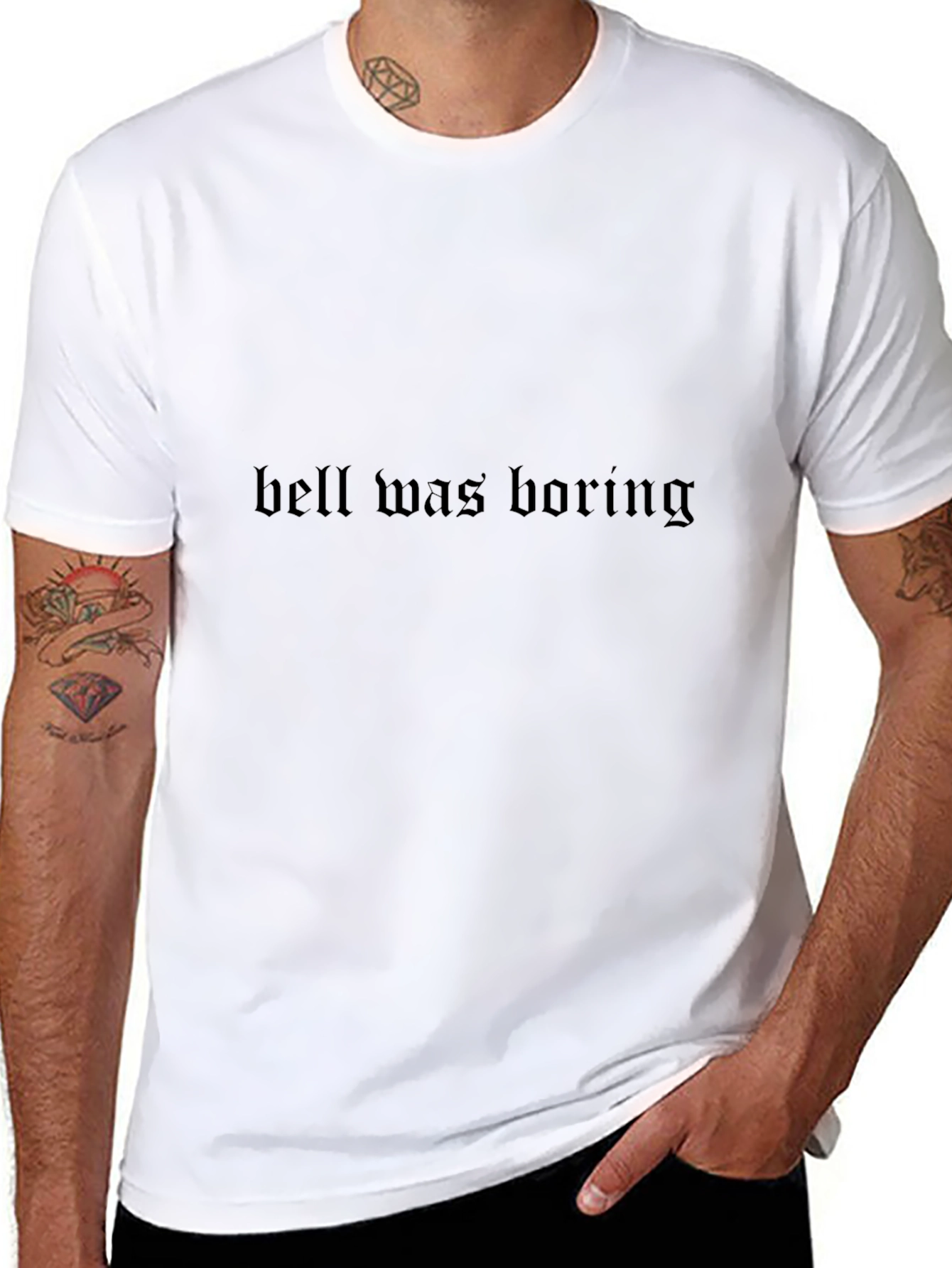 Hell Was Boring Black Graphic T-Shirt