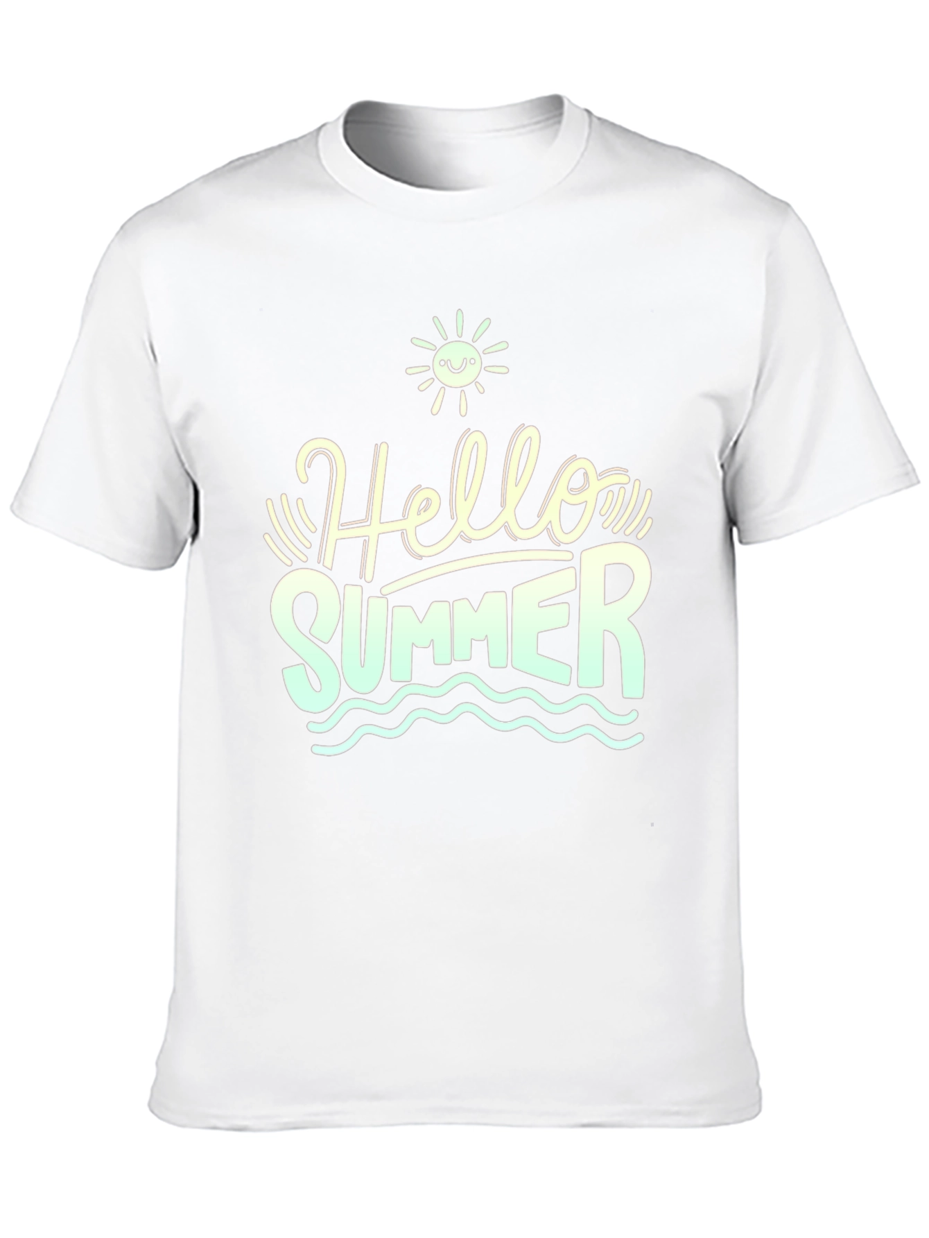 Hello Summer Black T-Shirt - Stylish Graphic Tee