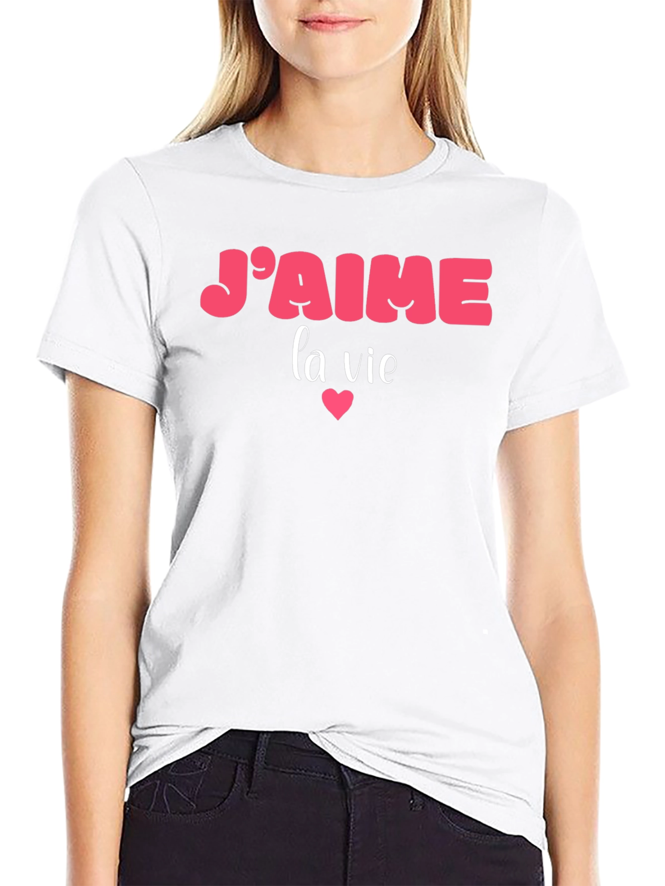 Jaime la vie Graphic T-Shirt - Black