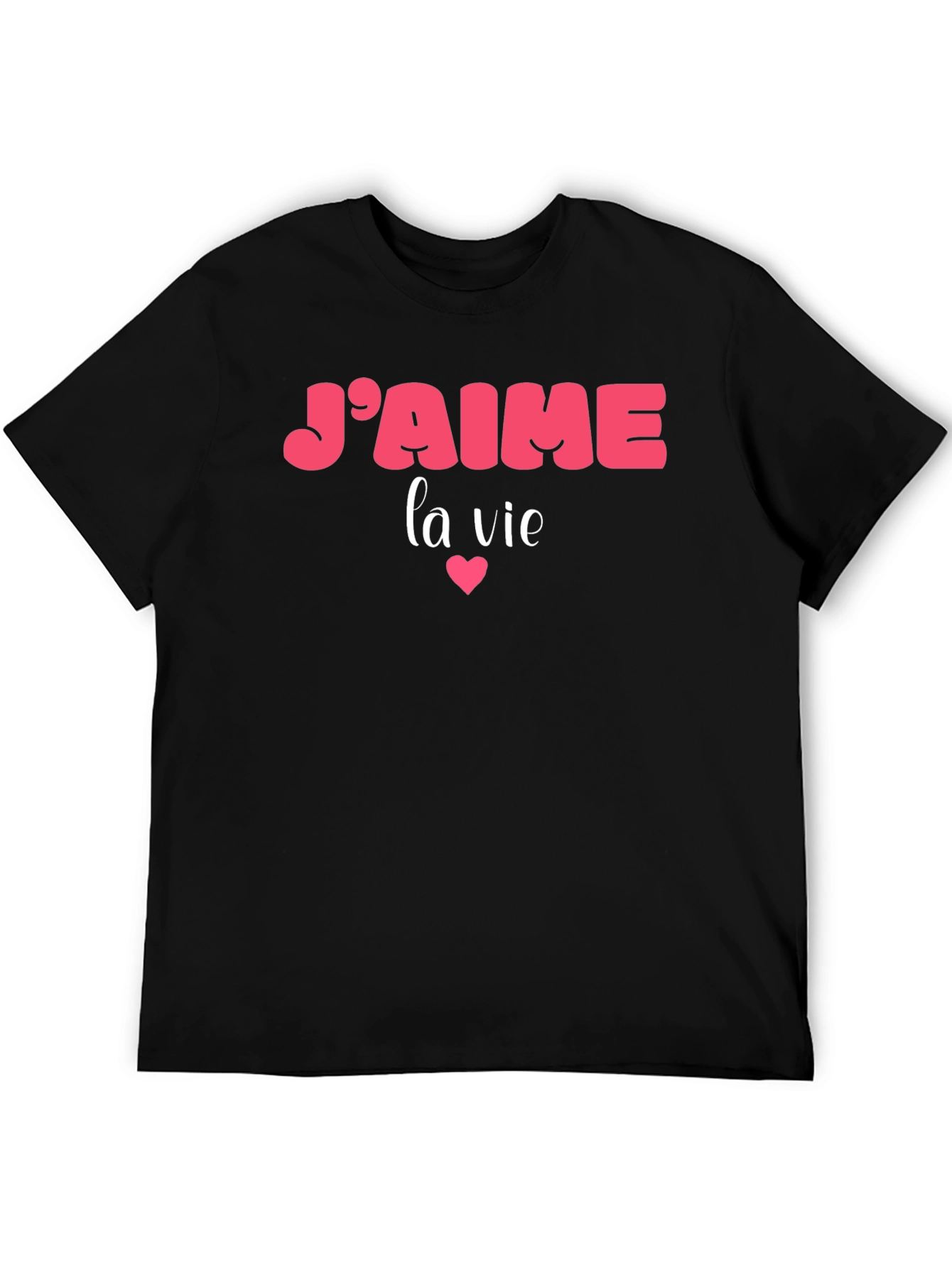 Jaime la vie Graphic T-Shirt - Black