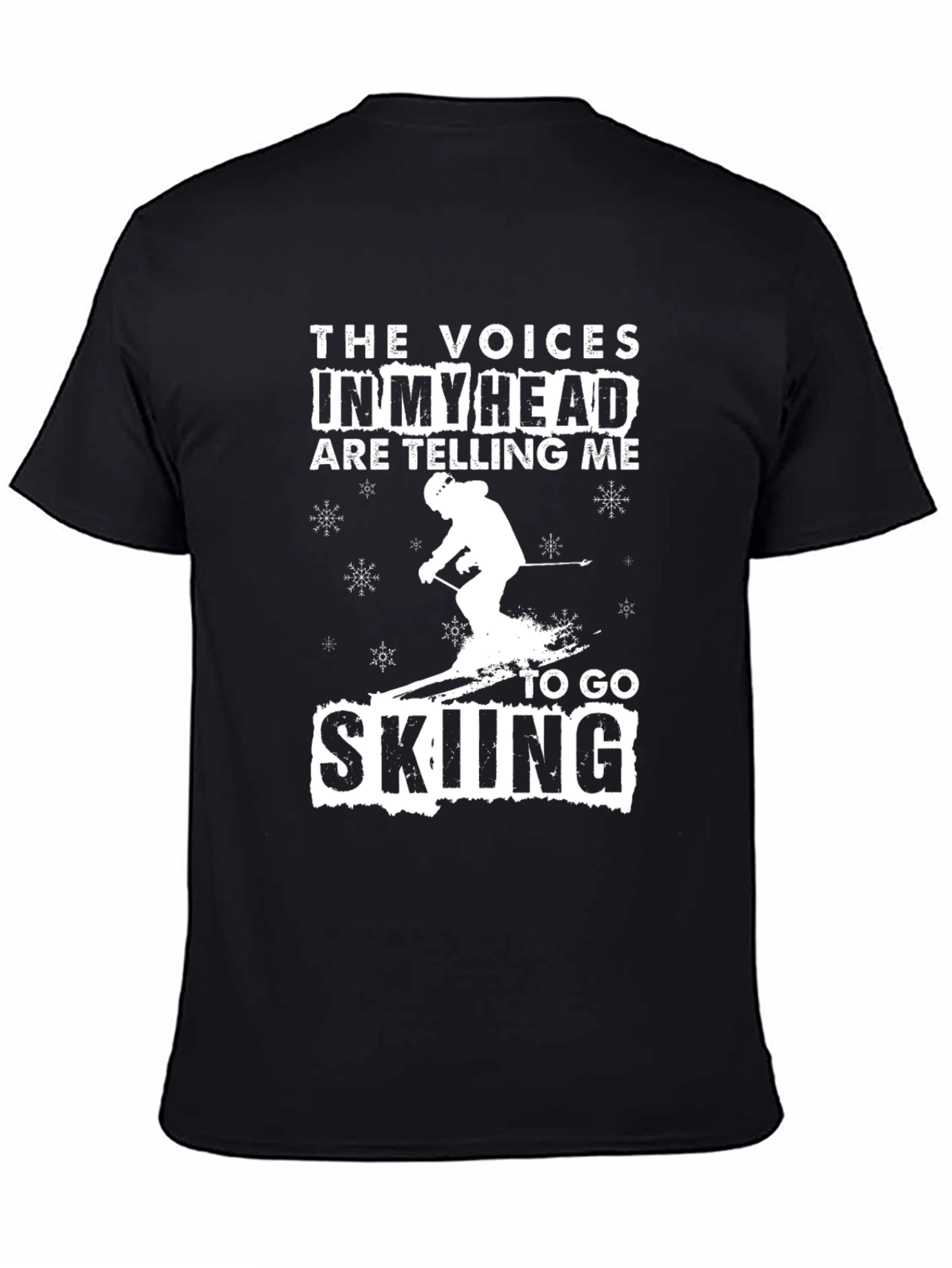 The Voices in My Head Skiing Graphic T-Shirt