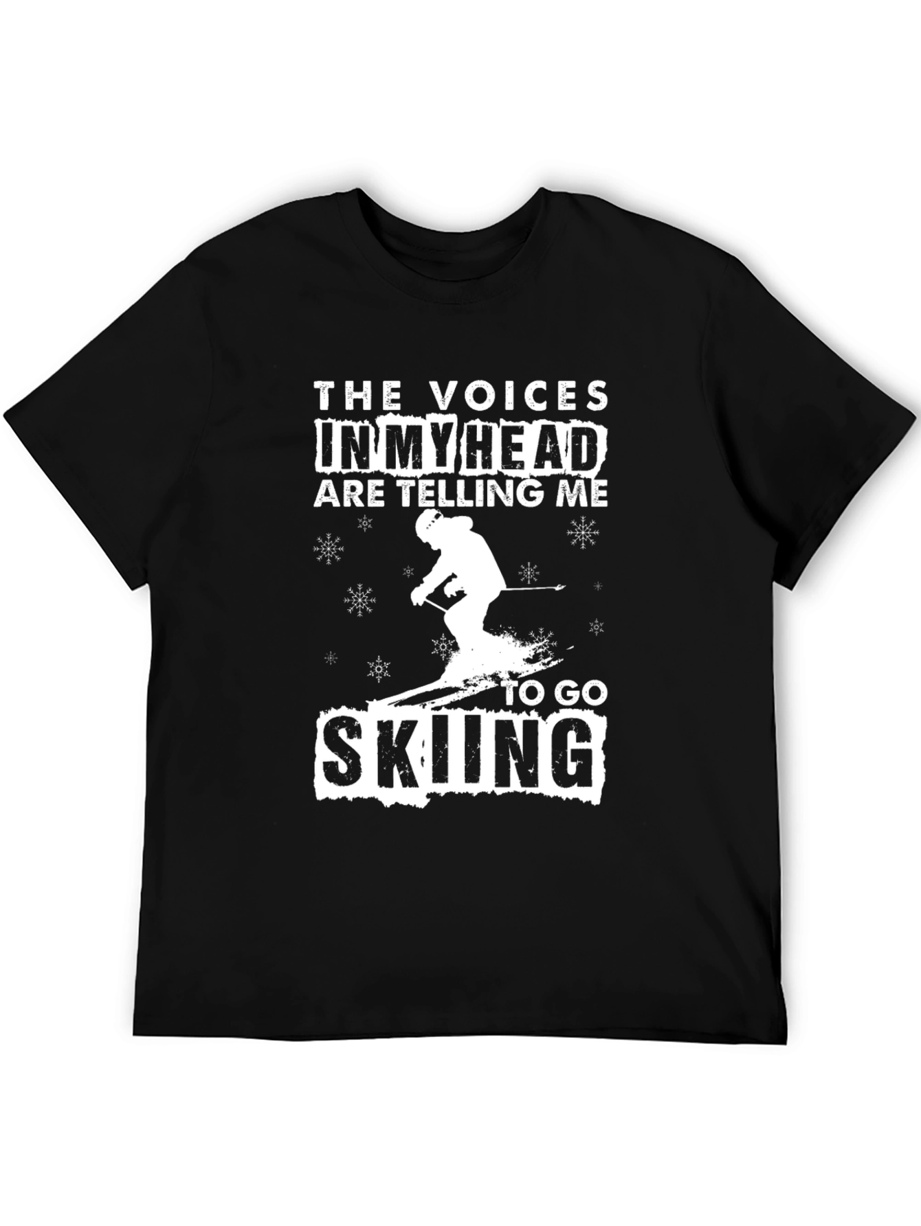 The Voices in My Head Skiing Graphic T-Shirt