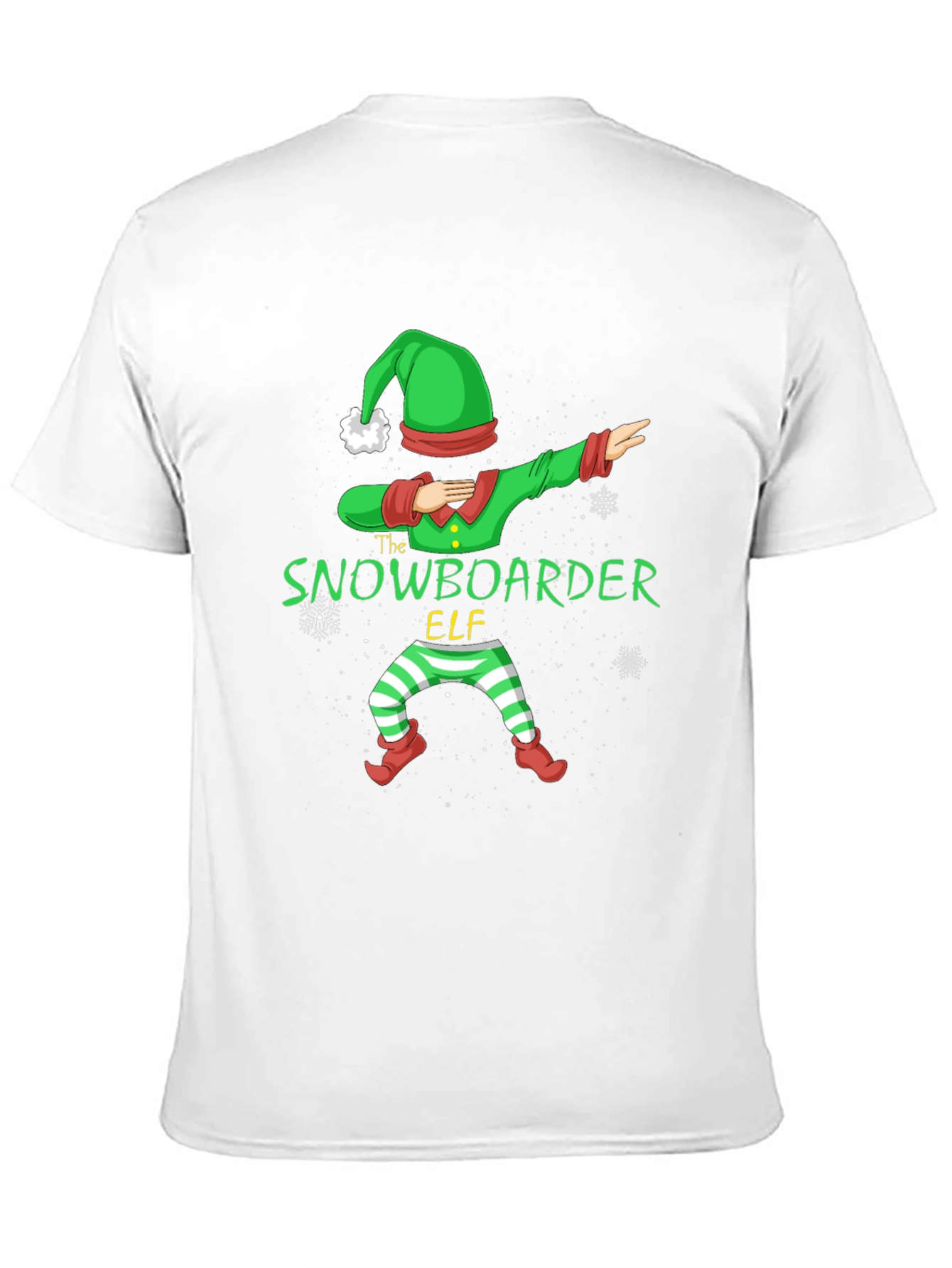 Snowboarder Elf Christmas Graphic T-Shirt