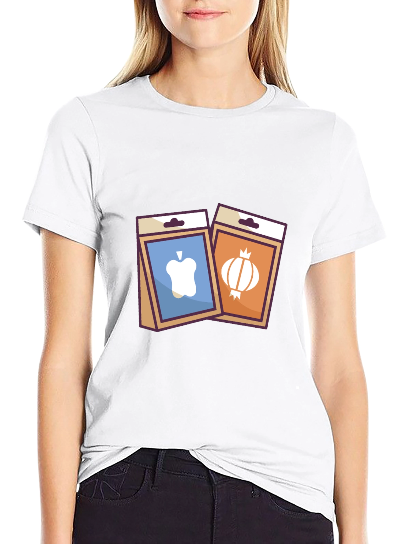 Gardening T-Shirt - Apple and Onion Seed Packets