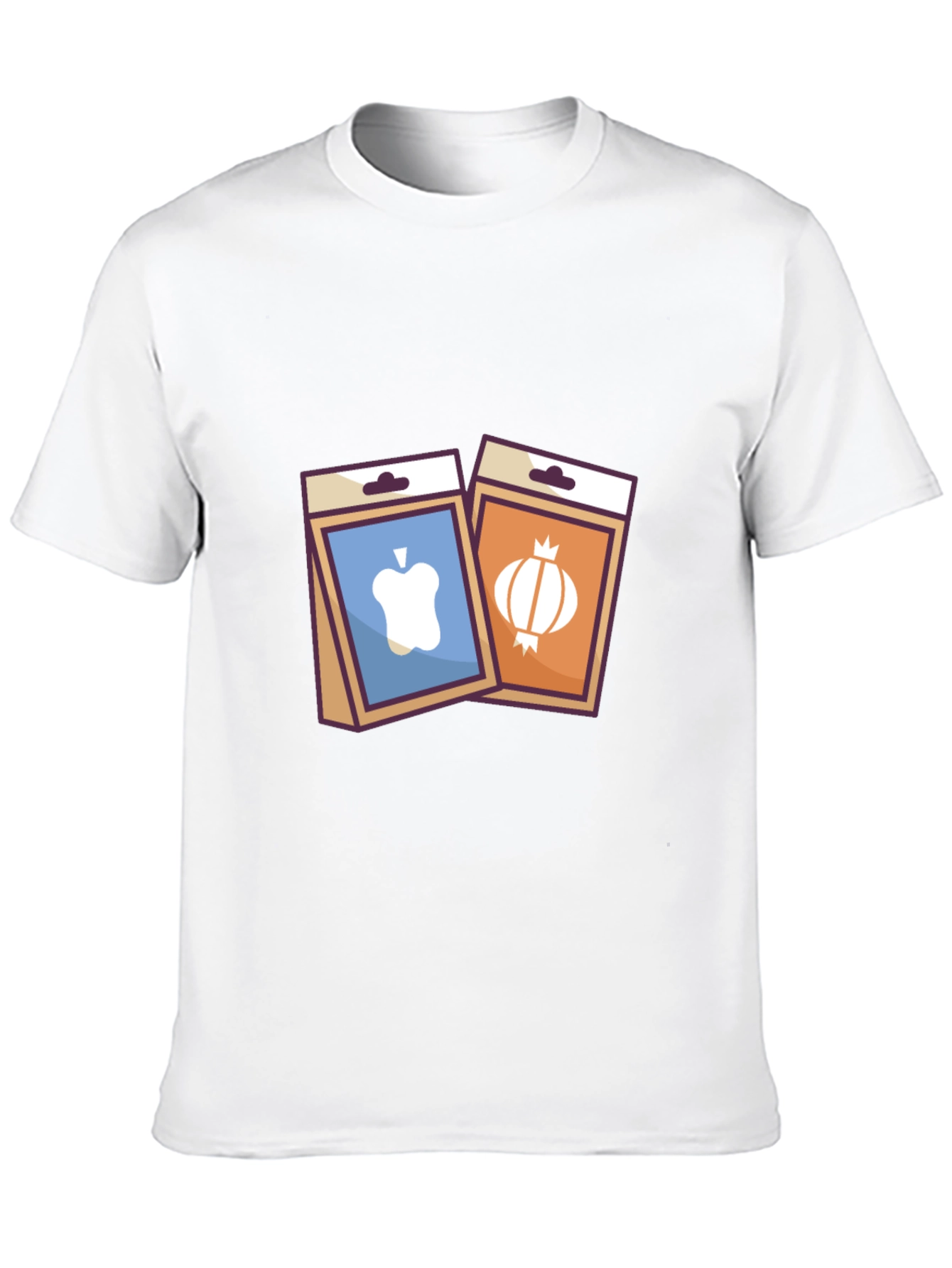Gardening T-Shirt - Apple and Onion Seed Packets