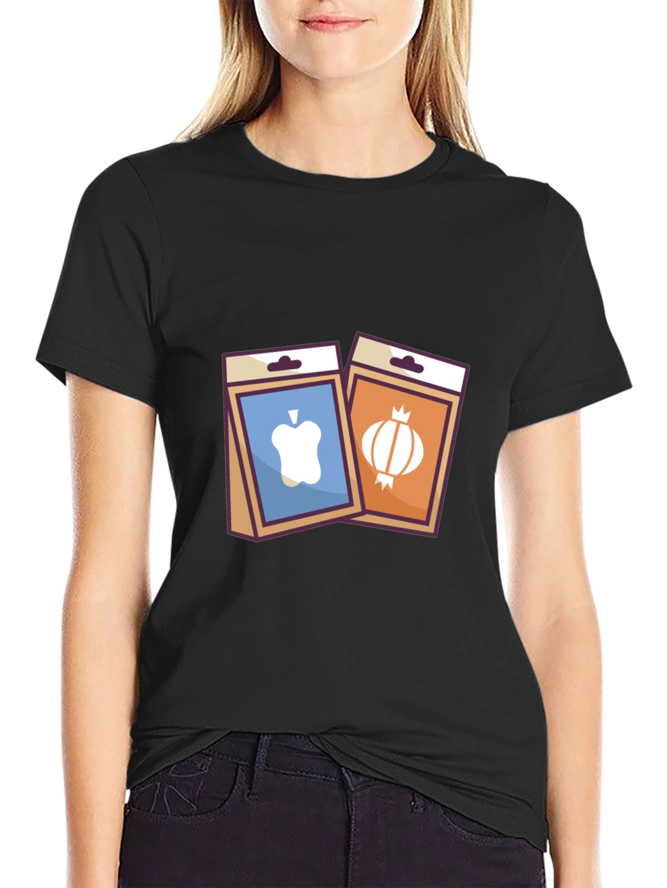 Gardening T-Shirt - Apple and Onion Seed Packets