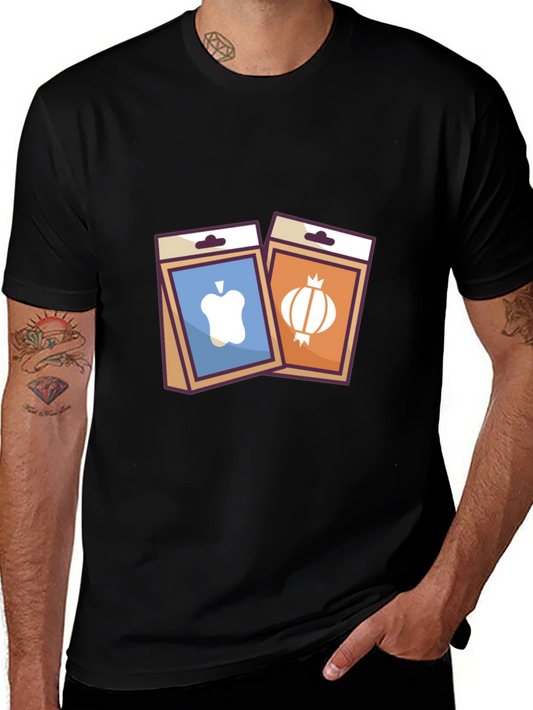 Gardening T-Shirt - Apple and Onion Seed Packets