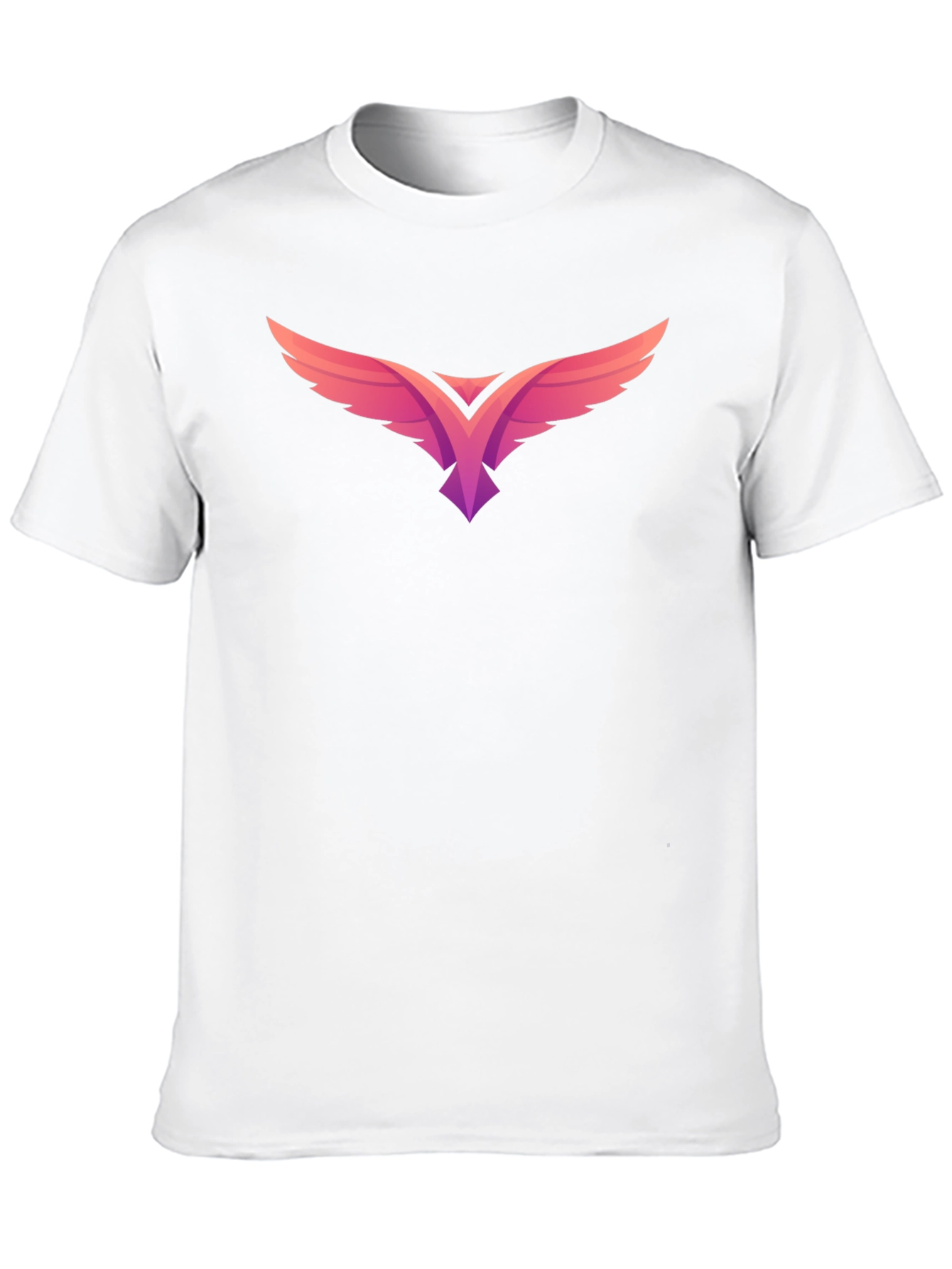 Mens Black T-Shirt with Abstract Bird Graphic