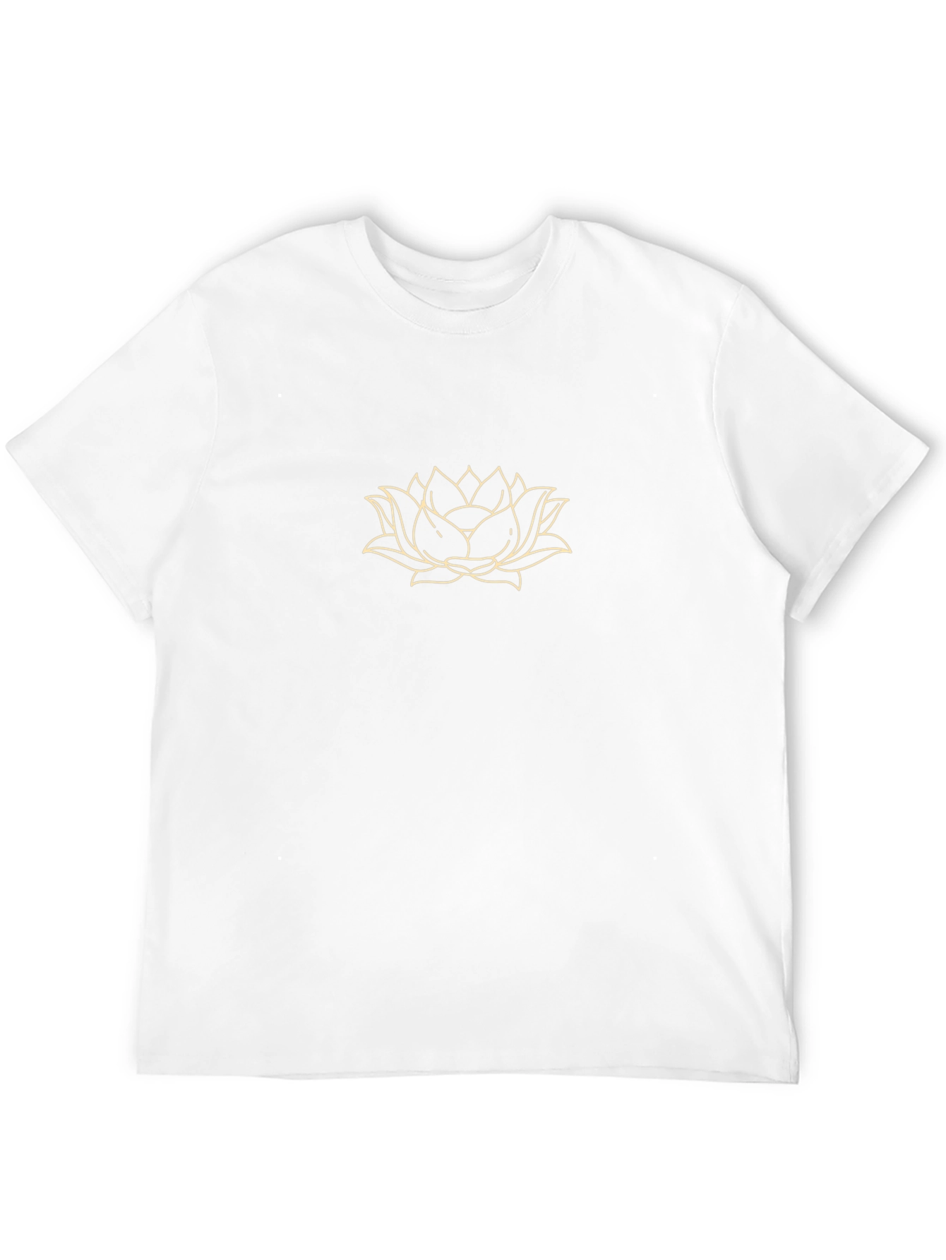 Lotus Flower Graphic Tee - Soft Black Cotton