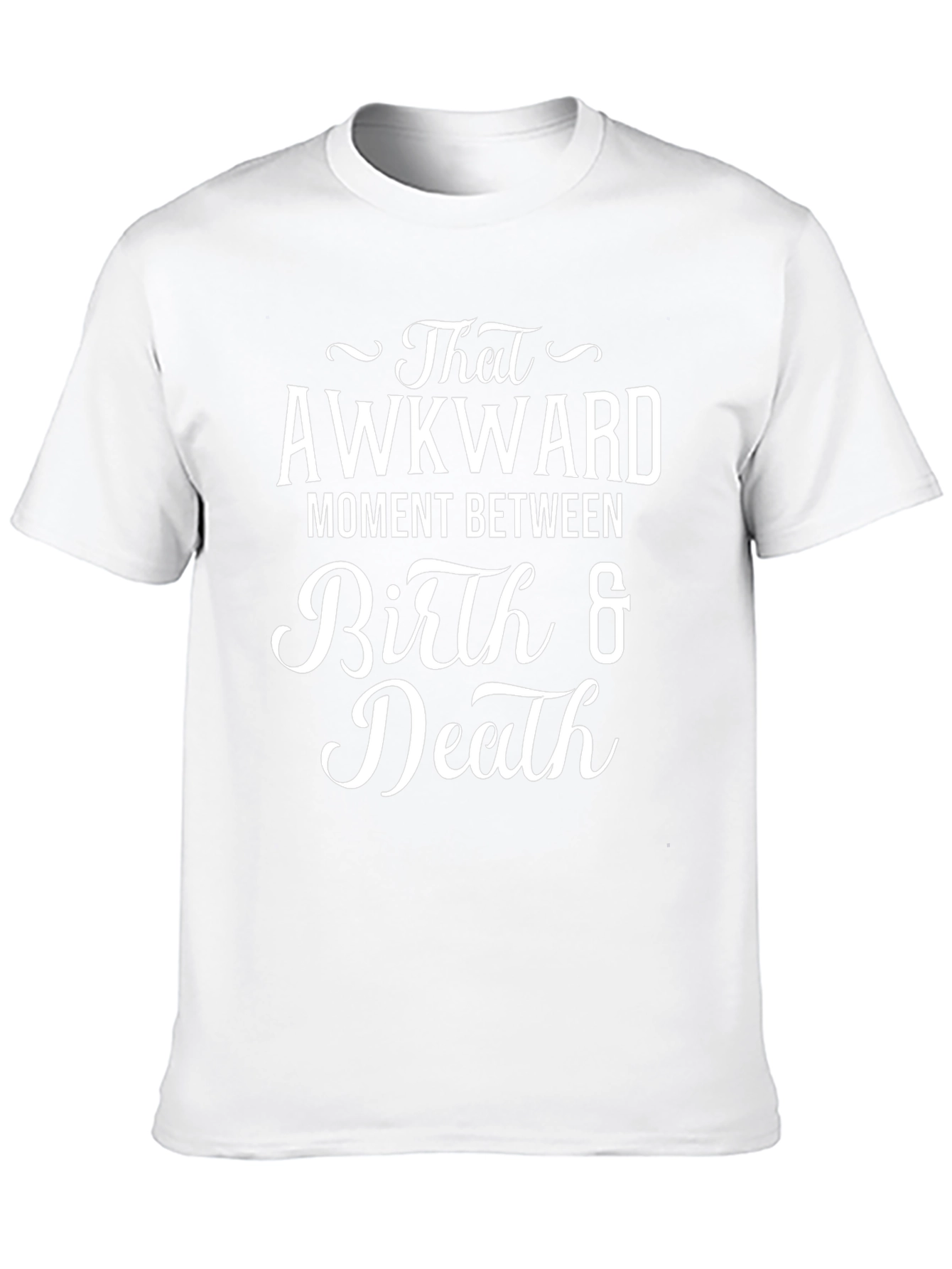 Awkward Moment Birth & Death Black Graphic Tee