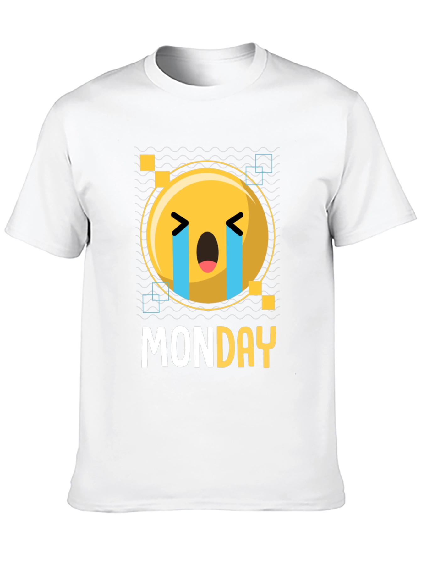 Monday Blues Emoji T-Shirt - Black