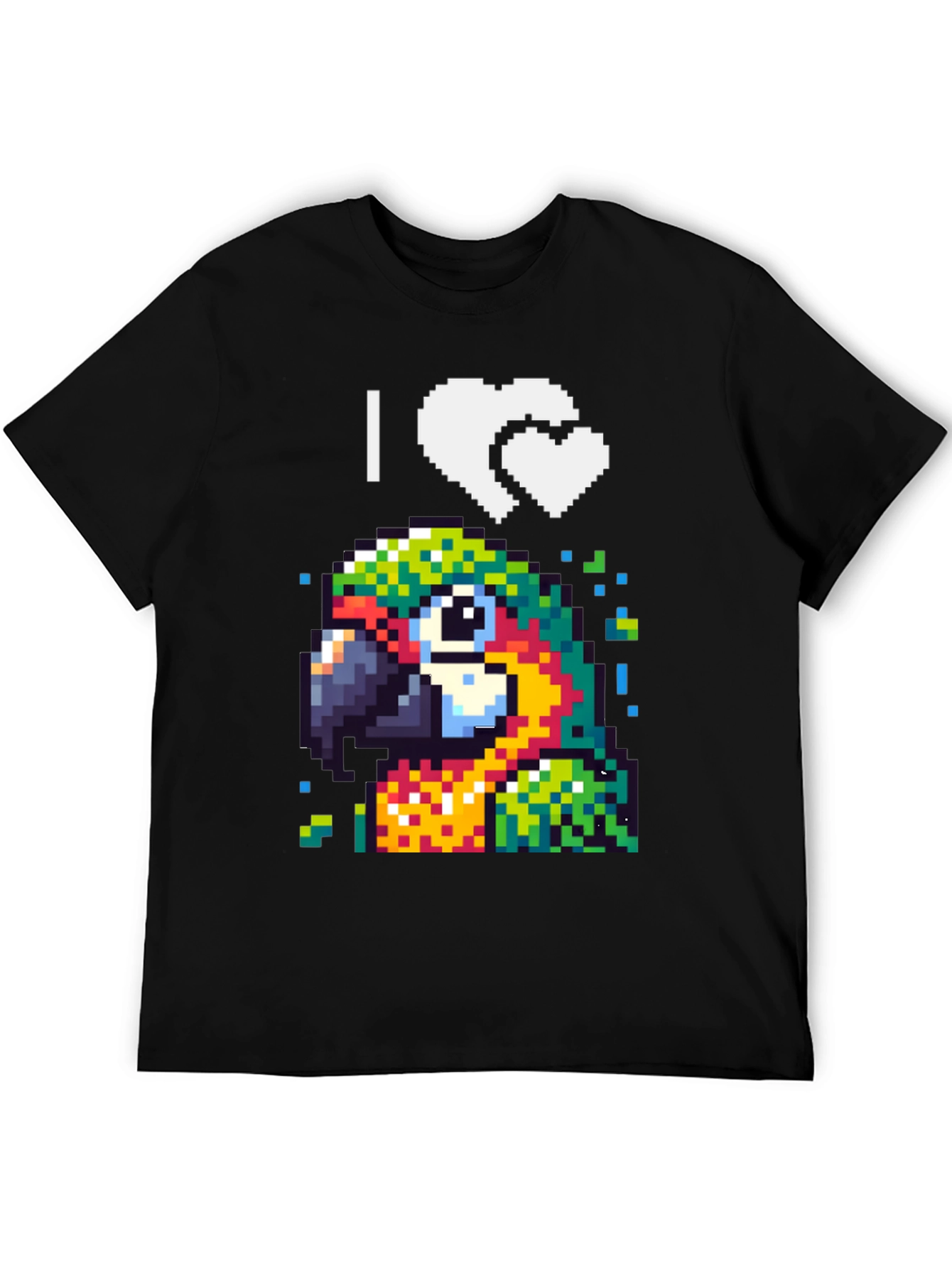 I Heart Pixel Parrot T-Shirt