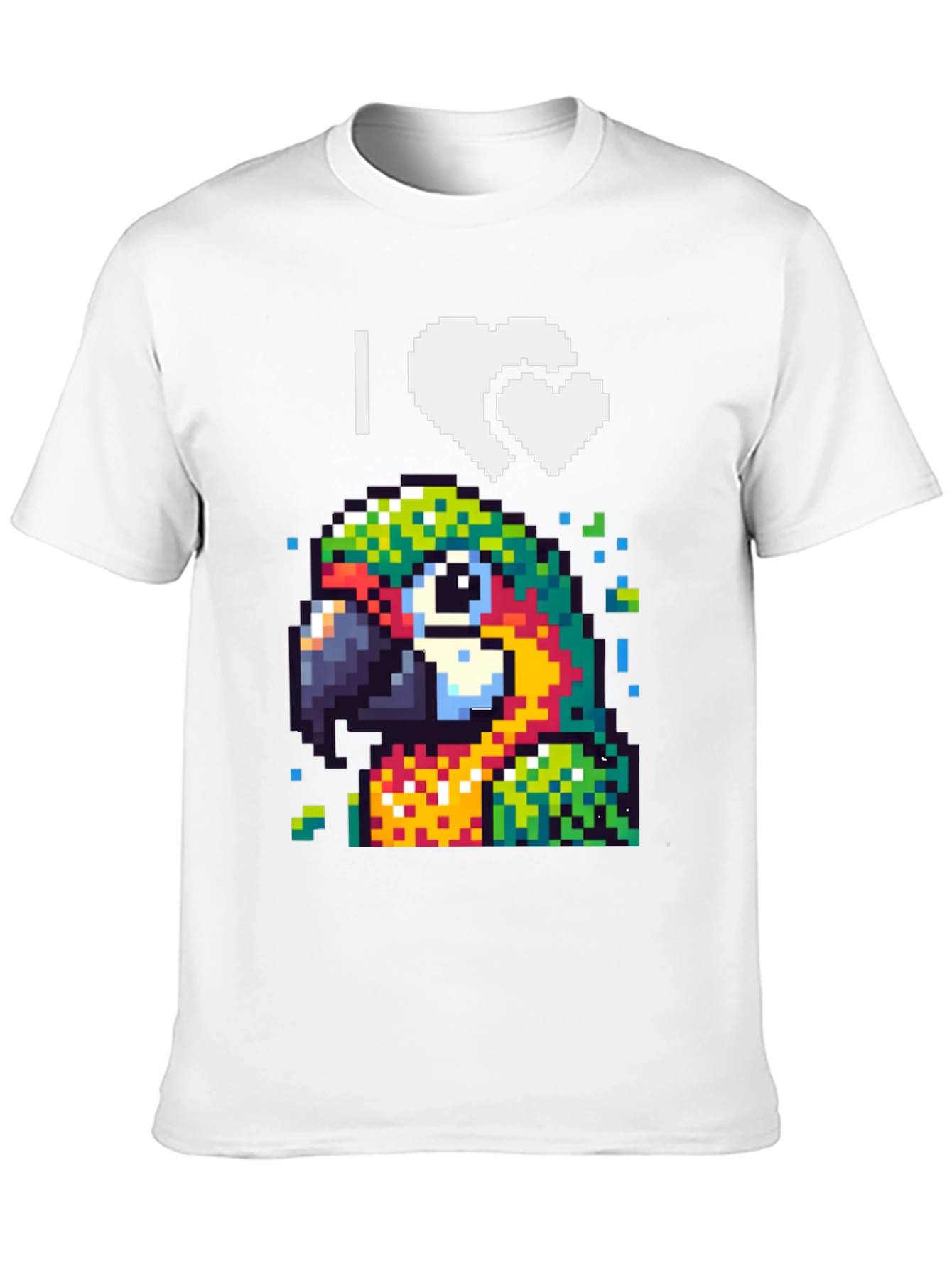 I Heart Pixel Parrot T-Shirt