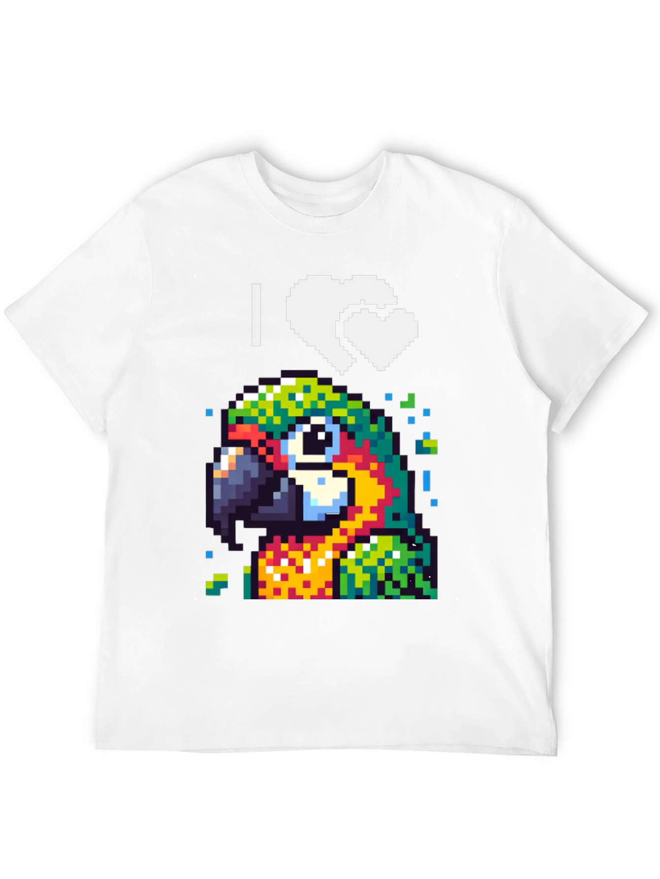 I Heart Pixel Parrot T-Shirt