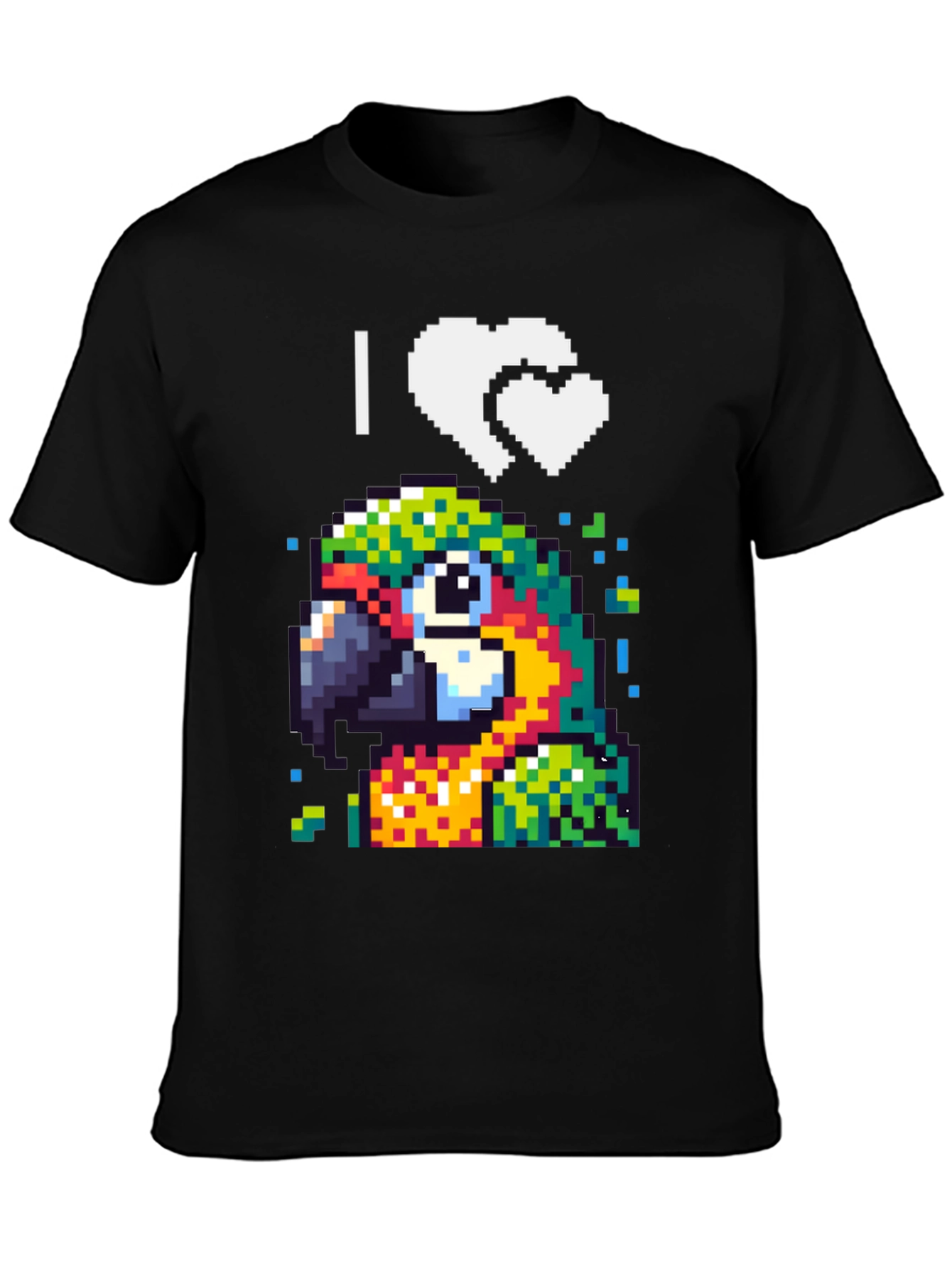 I Heart Pixel Parrot T-Shirt