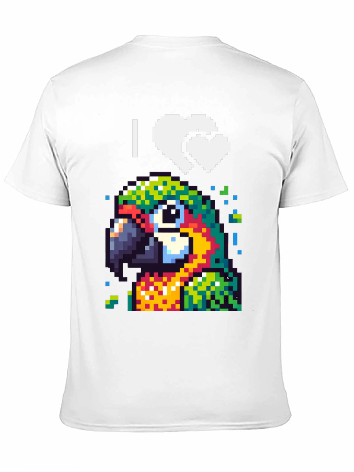 I Heart Pixel Parrot T-Shirt