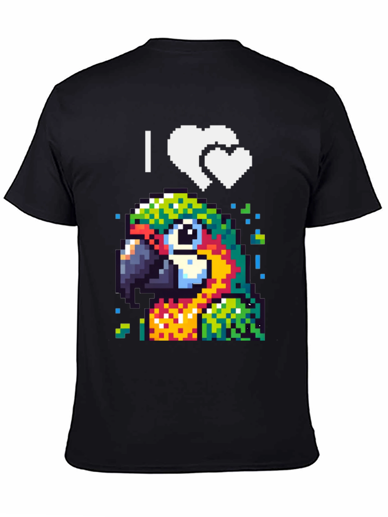 I Heart Pixel Parrot T-Shirt