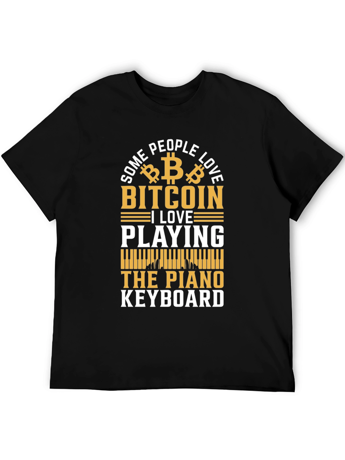 Bitcoin & Piano Keyboard T-Shirt