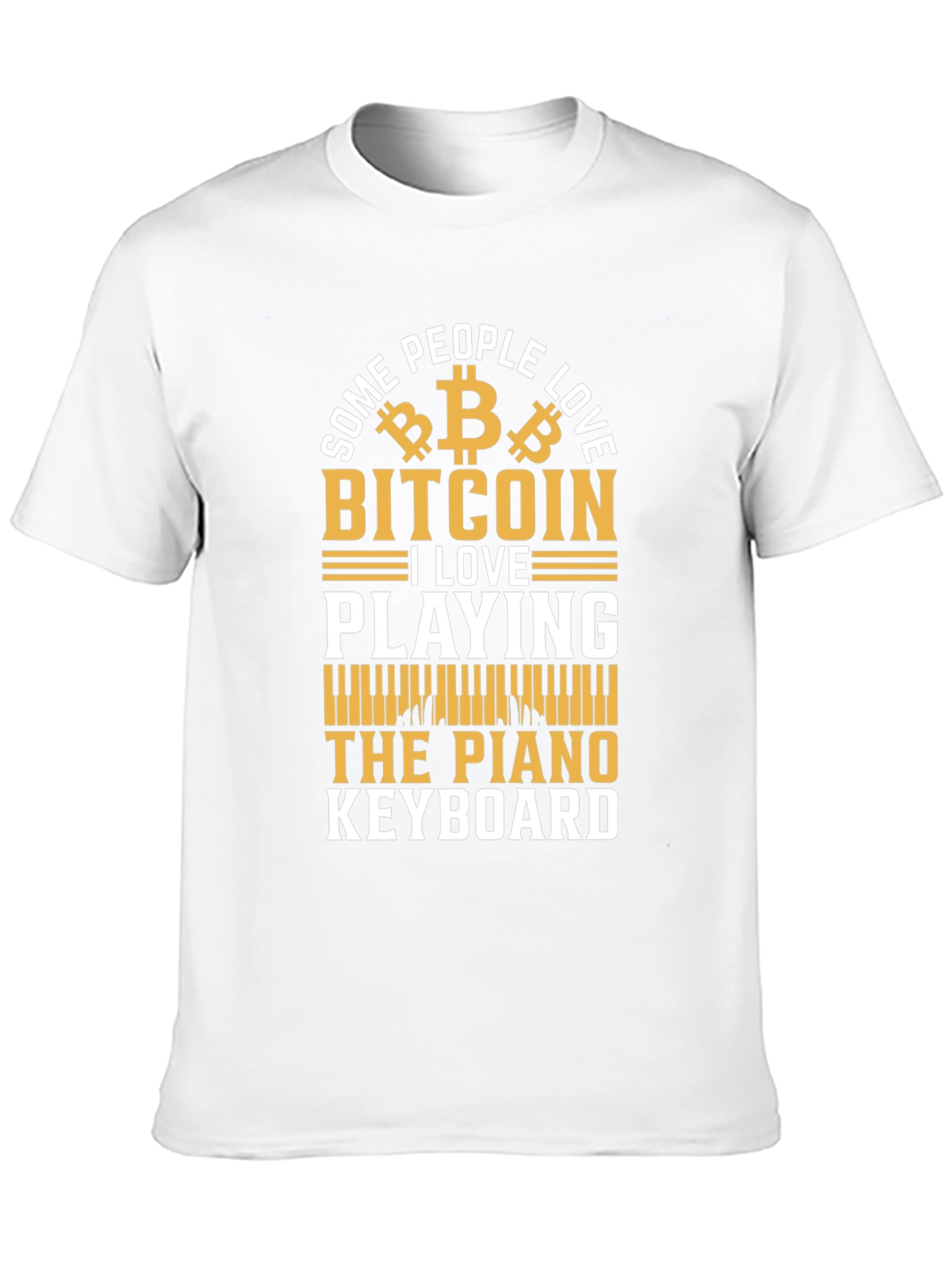 Bitcoin & Piano Keyboard T-Shirt
