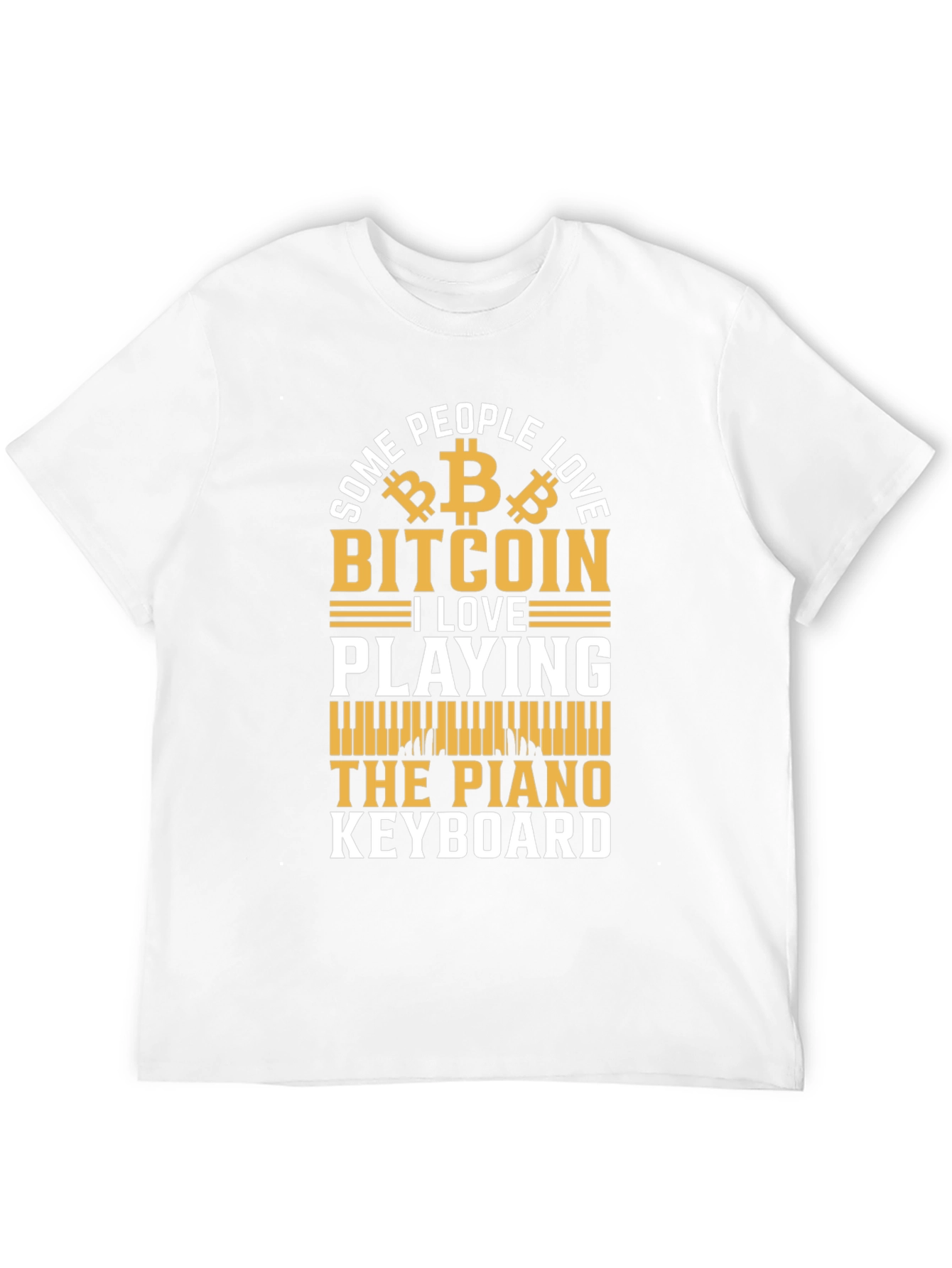 Bitcoin & Piano Keyboard T-Shirt